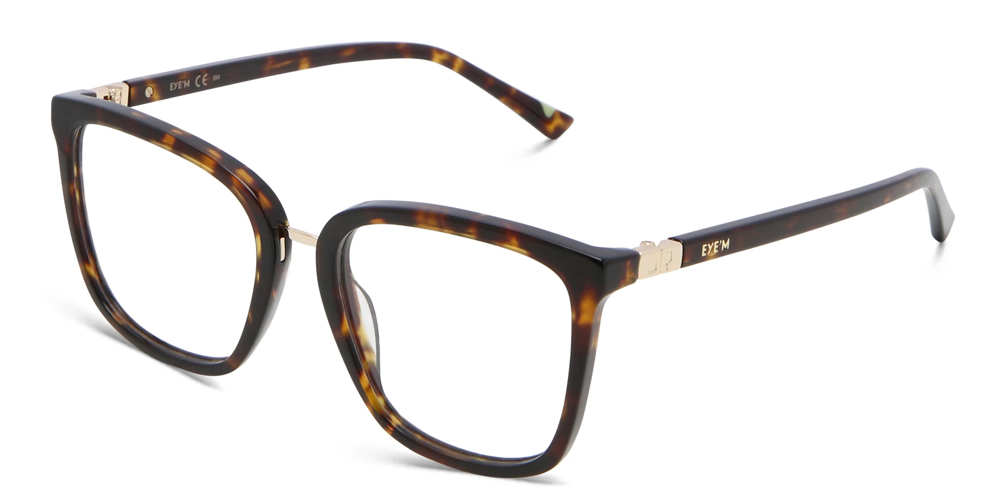 Shop EYE'M Square Eyeglasses in Havana online.