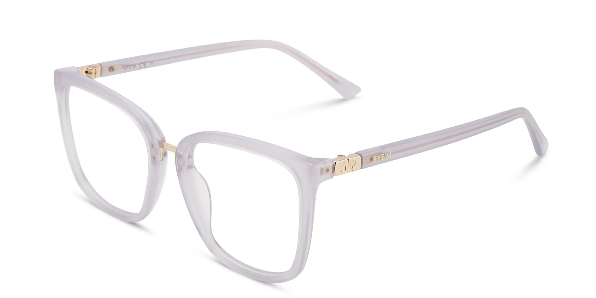 Shop EYE'M Square Eyeglasses in Purple online.