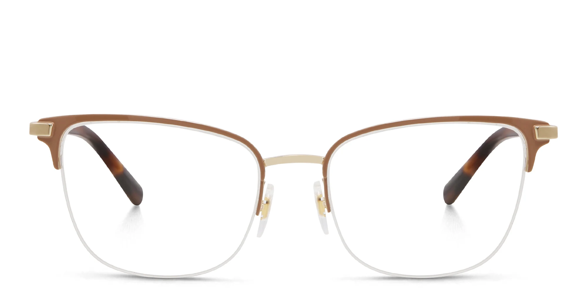 Shop EYE'M Half Rim Cat Eye Eyeglasses in Nude online.