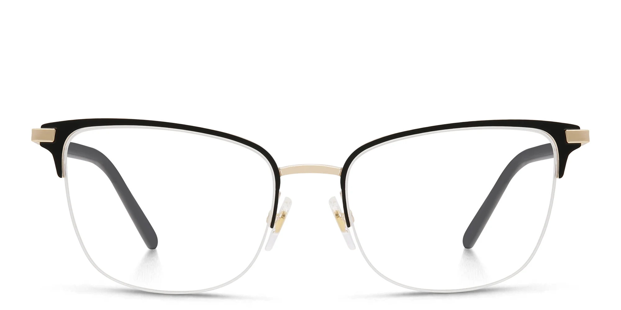 Shop EYE'M Half Rim Cat Eye Eyeglasses in Black online.