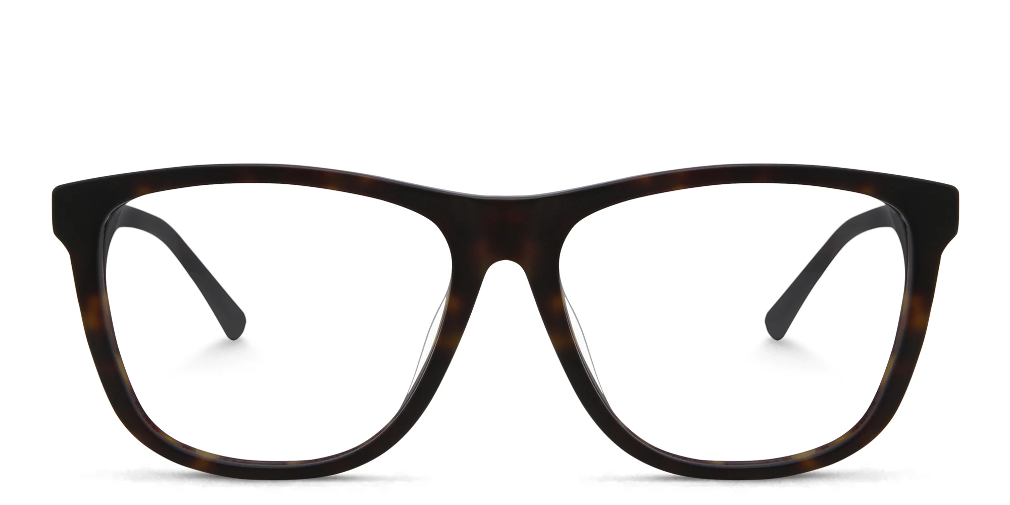 Shop EYE'M Wide Square Eyeglasses in Havana online.