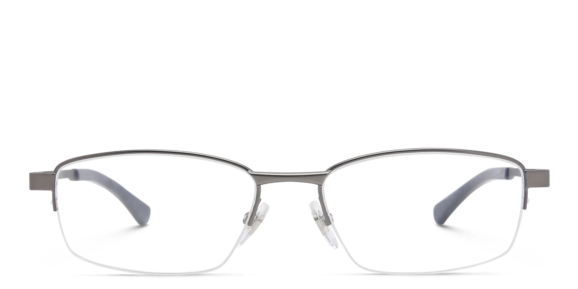 Shop EYE'M Half Rim Rectangle Eyeglasses in Gunmetal online.