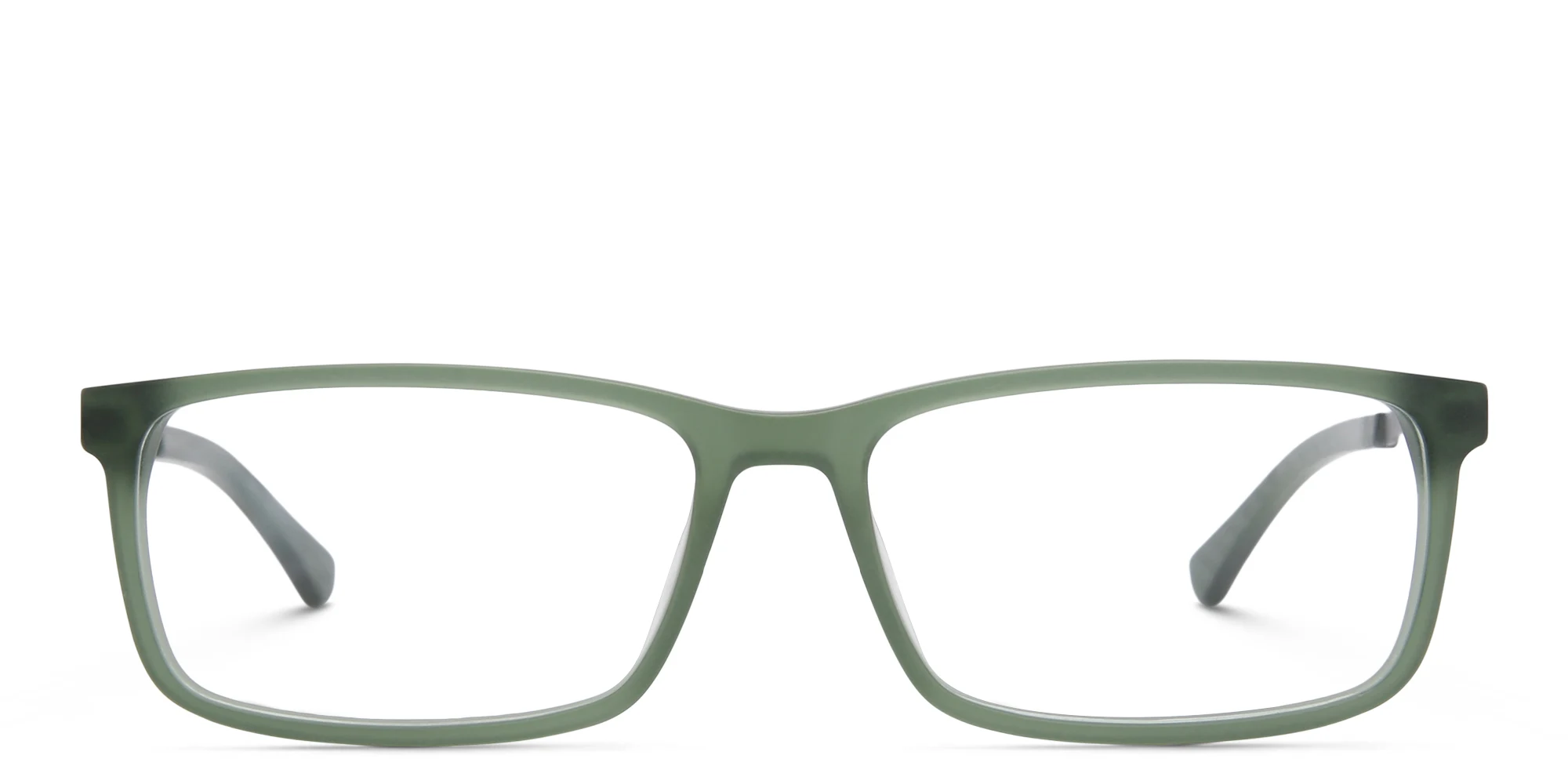 Shop EYE'M Wide Rectangle Eyeglasses in Green online.