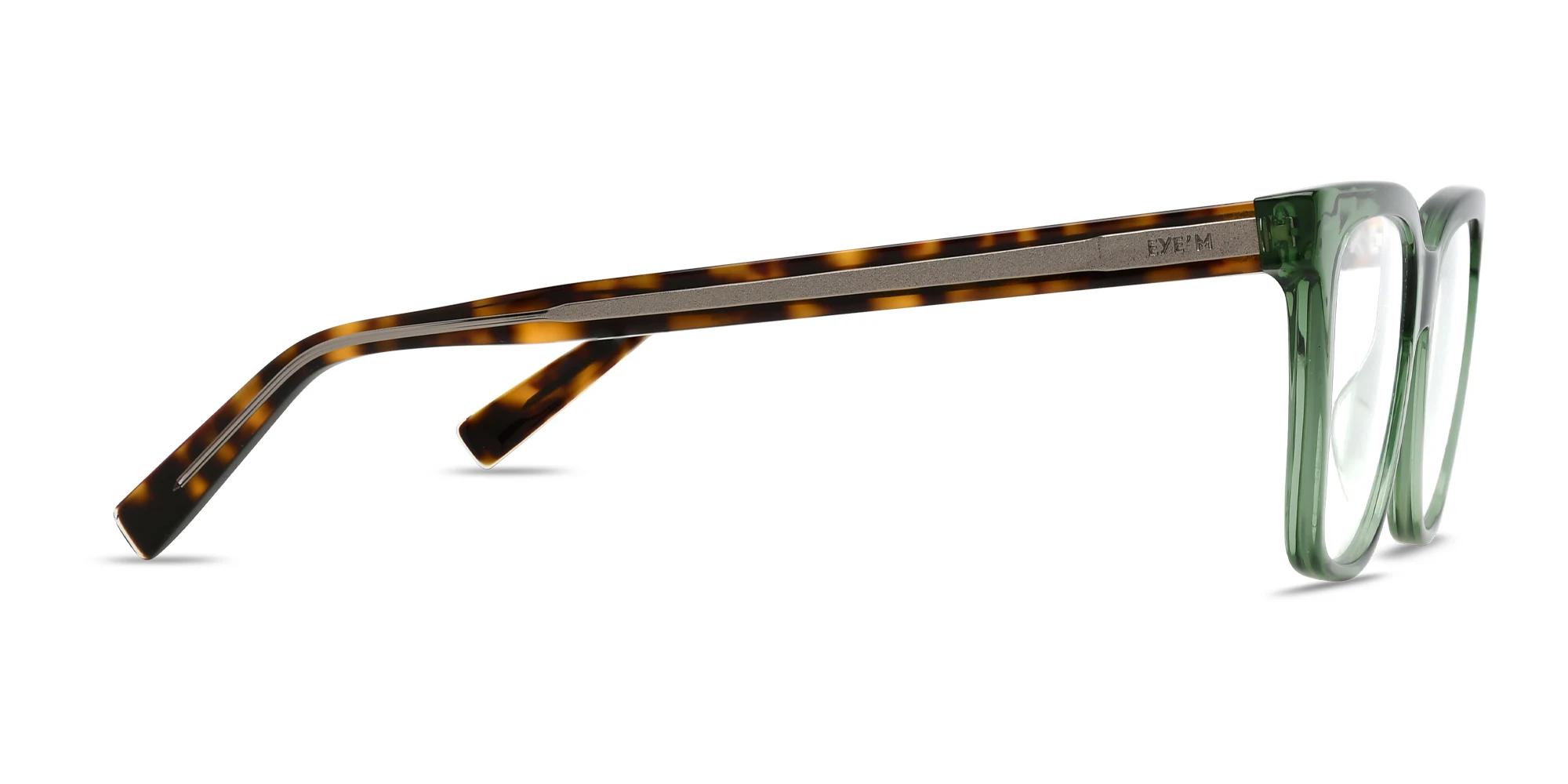 Shop EYE'M Rectangle Eyeglasses in Green online.