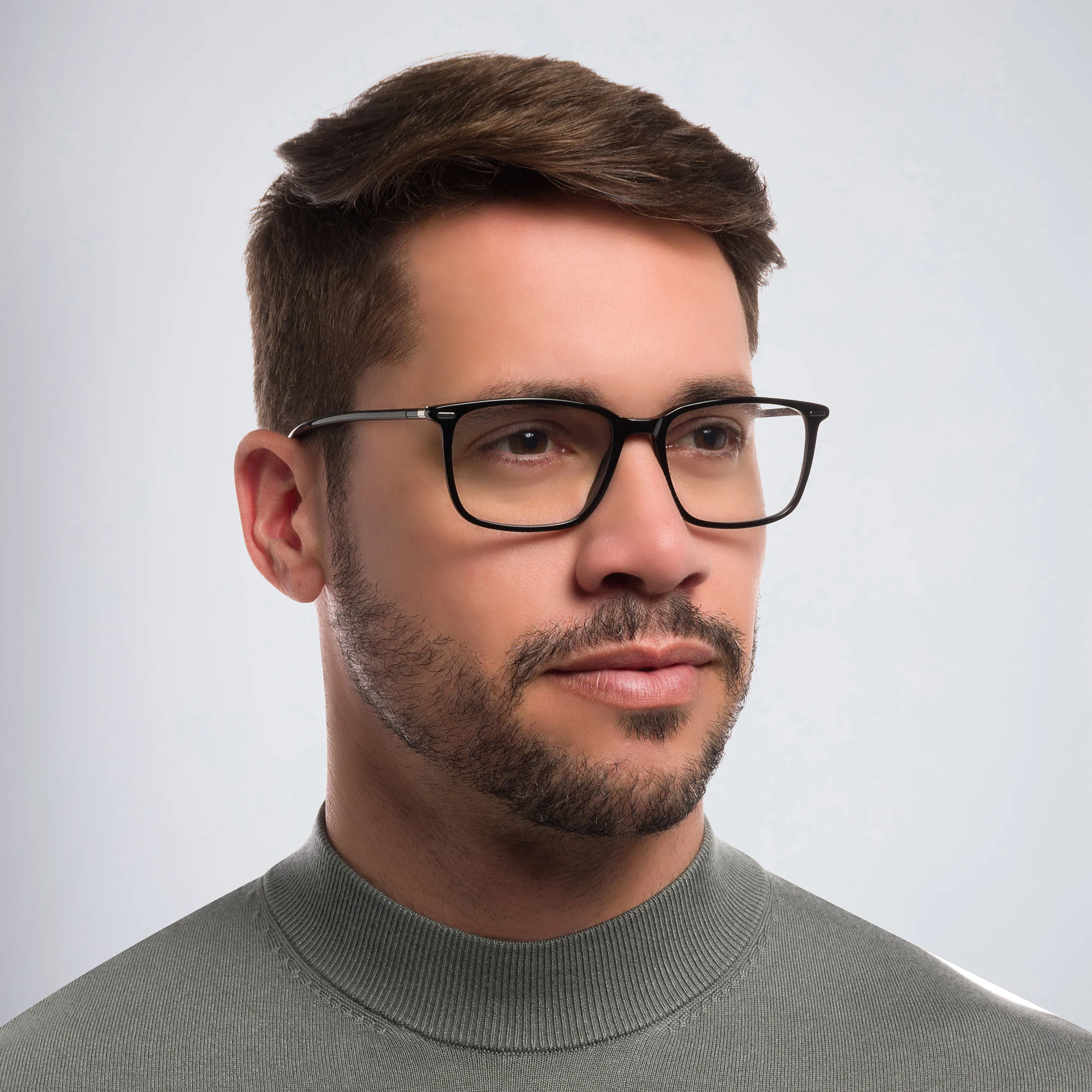 Shop EYE'M Rectangle Eyeglasses in Black online.