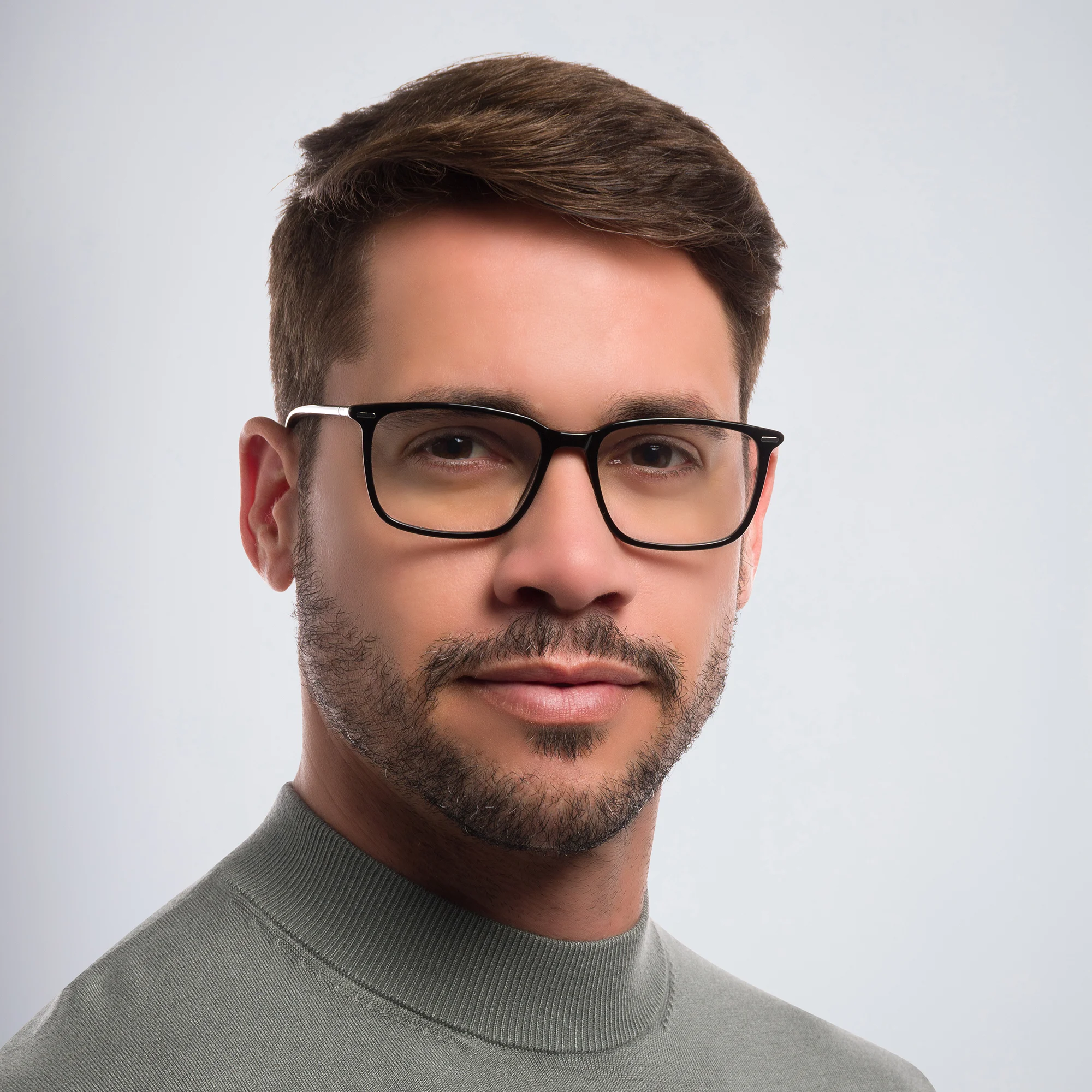 Shop EYE'M Rectangle Eyeglasses in Black online.