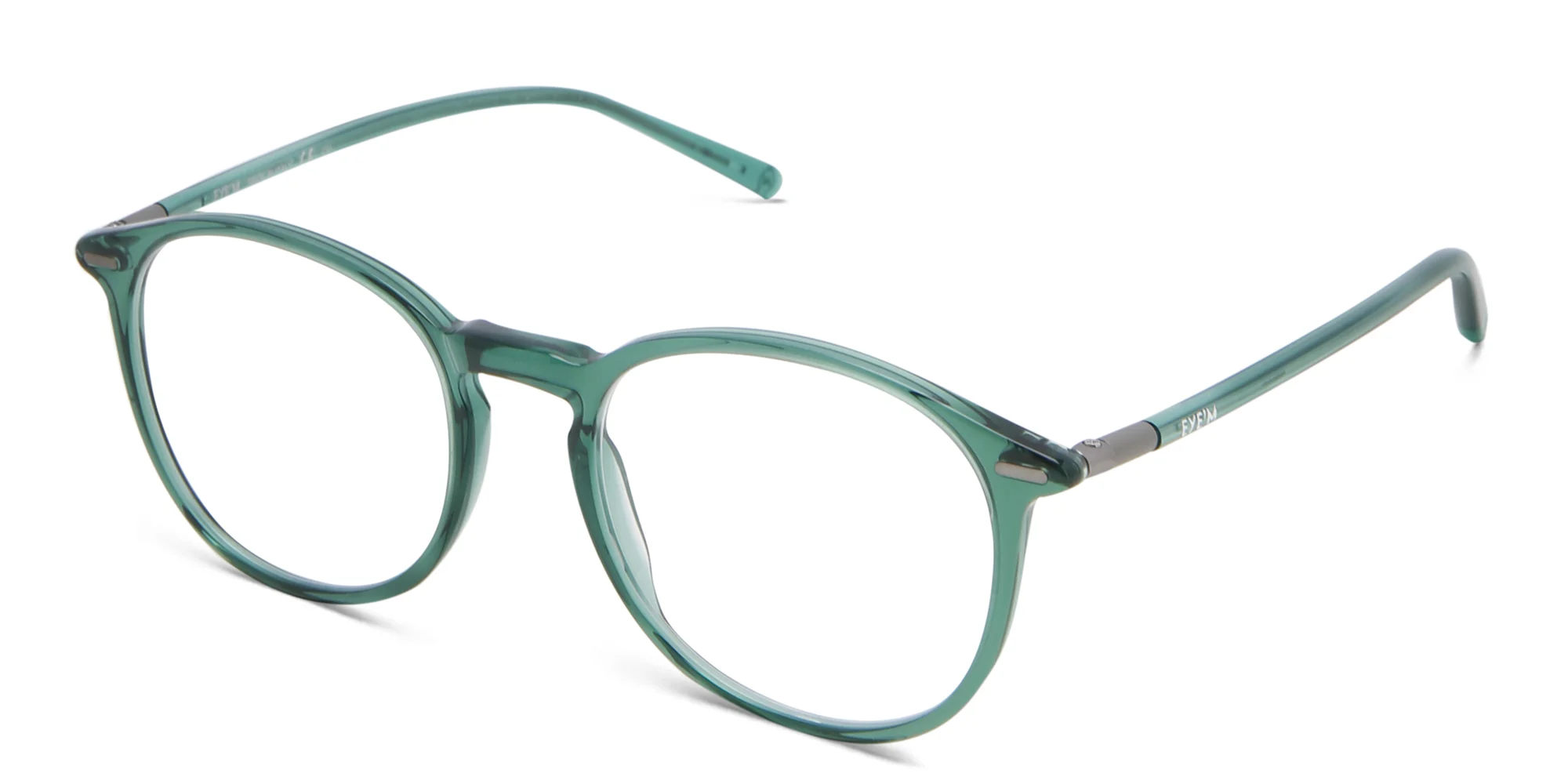 Shop EYE'M Round Eyeglasses in Green online.