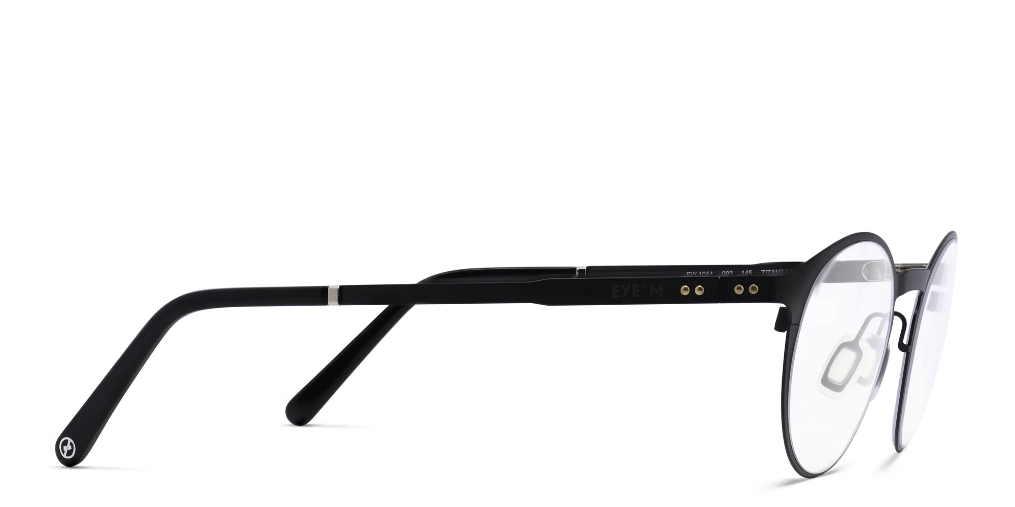 Shop EYE'M Round Eyeglasses in Black online.