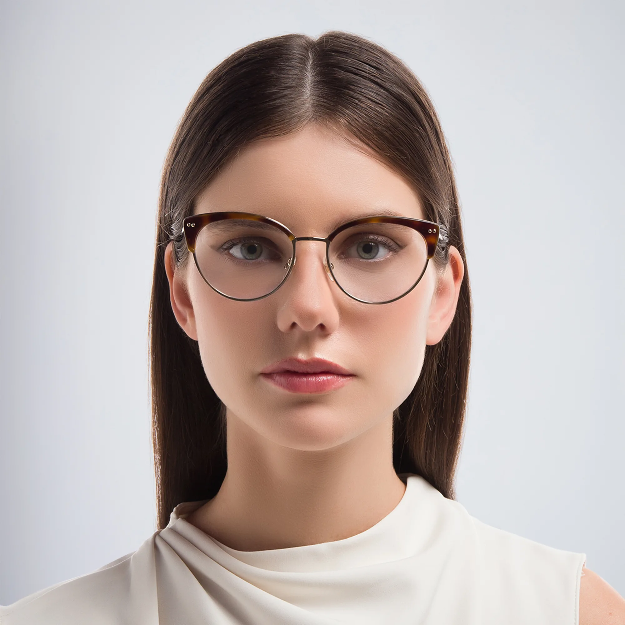 Shop EYE'M Cat Eye Eyeglasses in Havana Gold online.