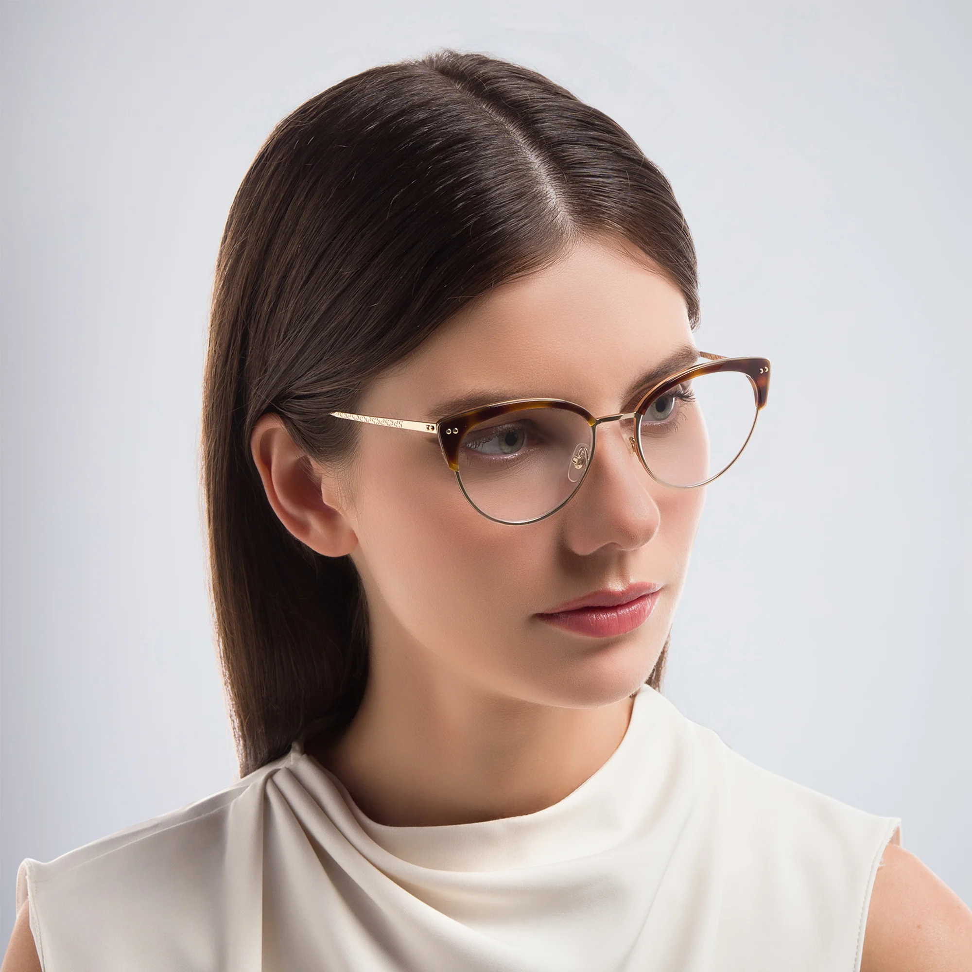 Shop EYE'M Cat Eye Eyeglasses in Havana Gold online.
