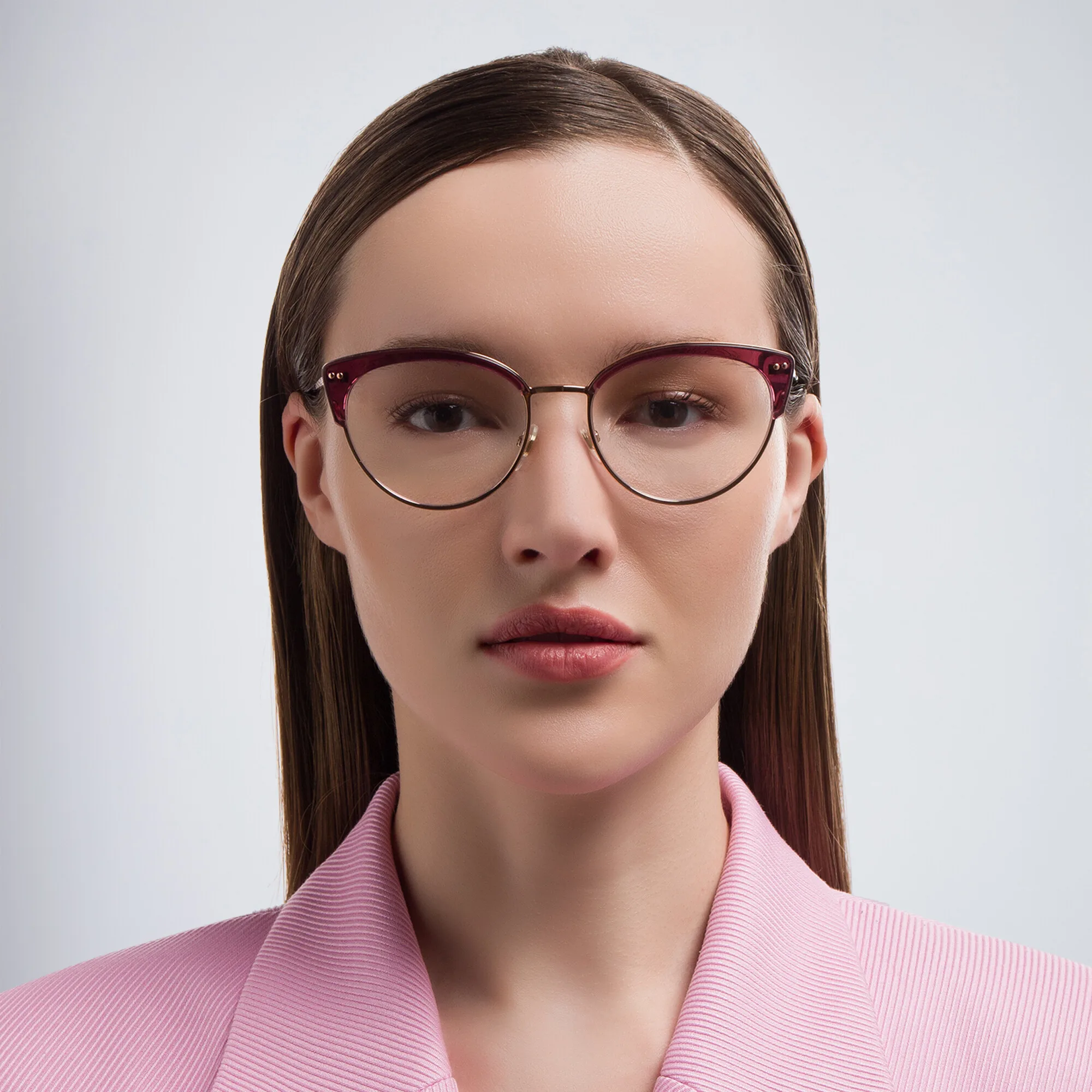 Shop EYE'M Cat Eye Eyeglasses in Purple online.