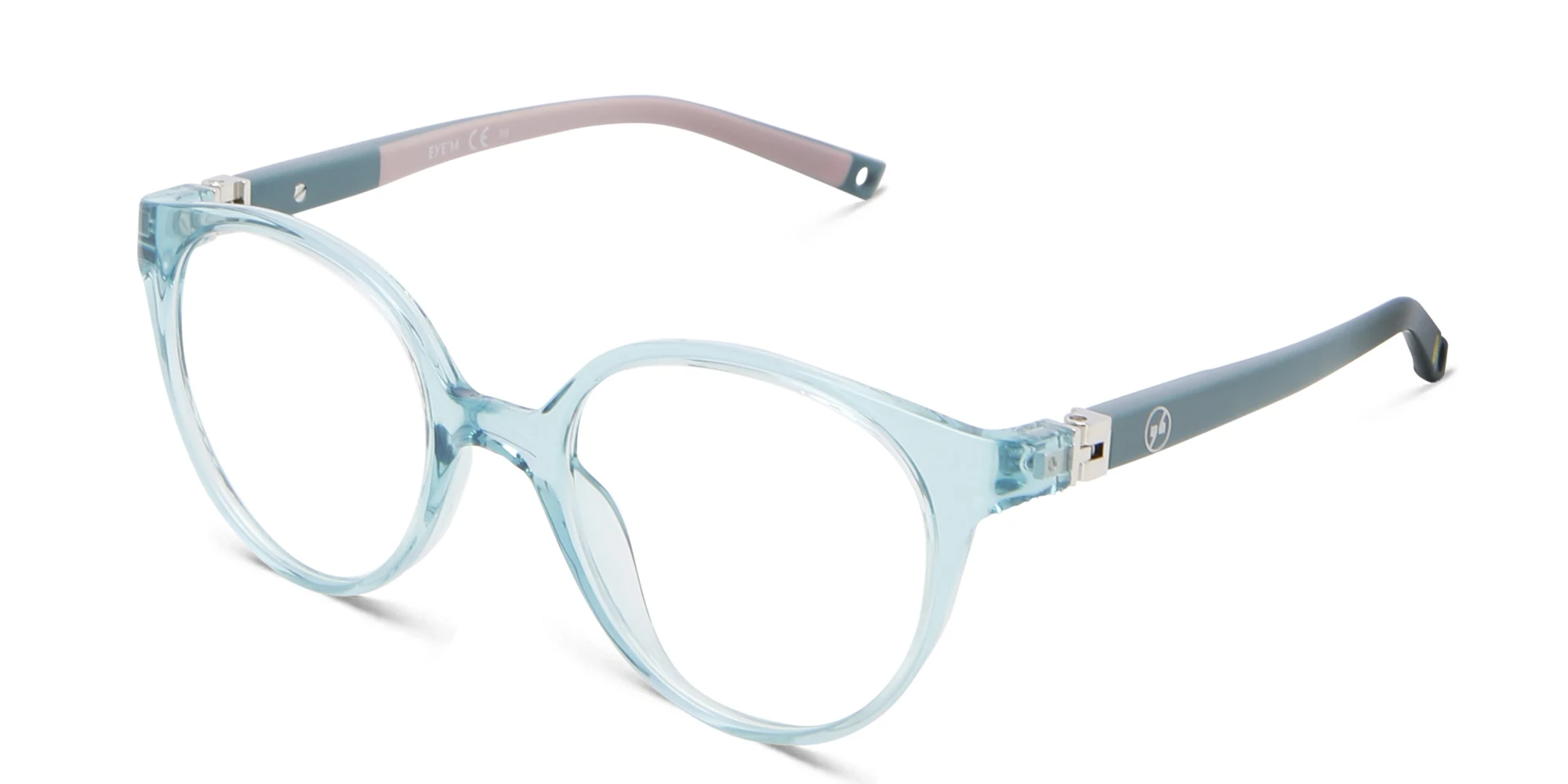 Shop EYE'M Kids Round Eyeglasses in Blue online.