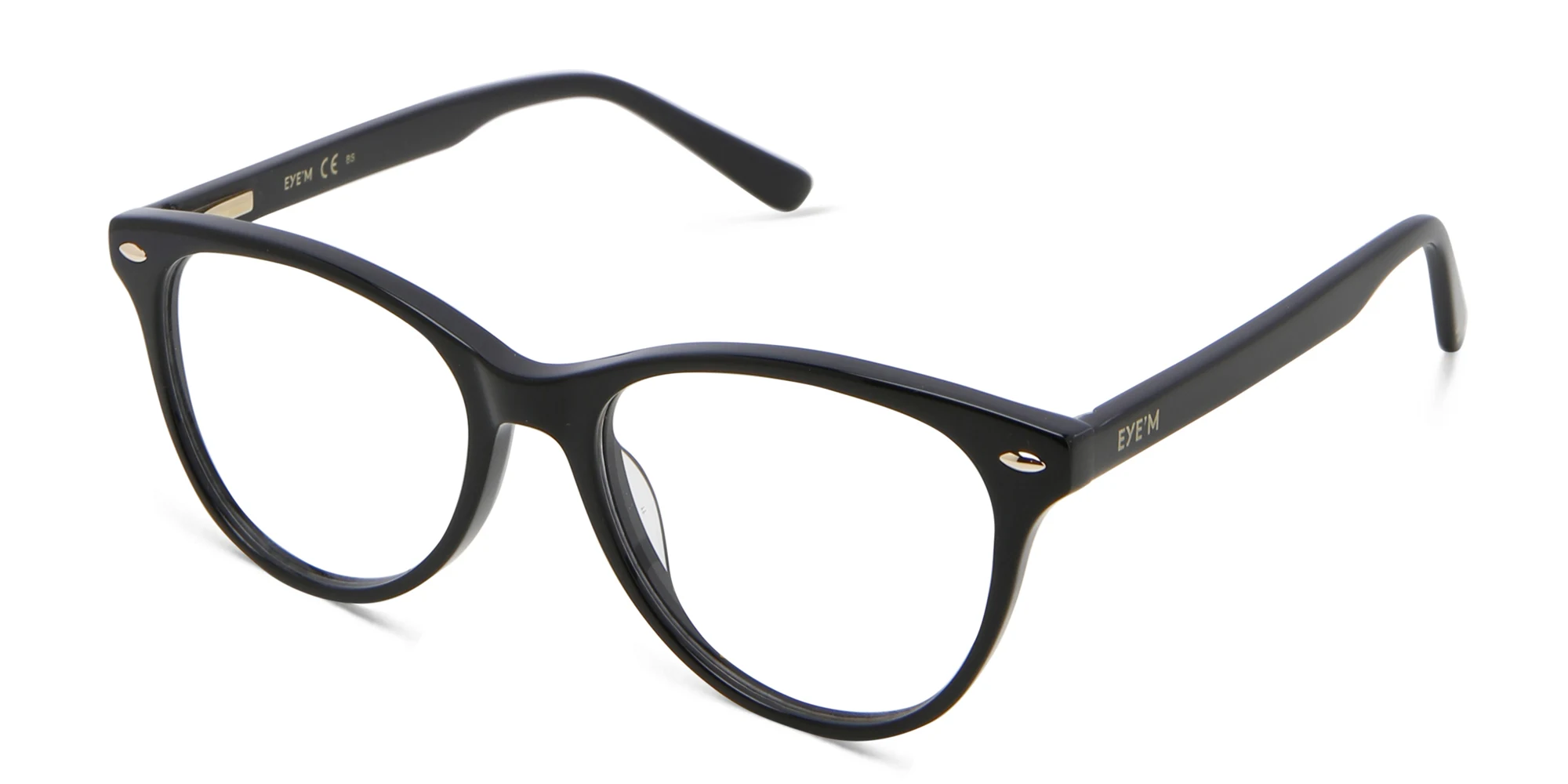 Shop EYE'M Kids Round Eyeglasses in Black online.
