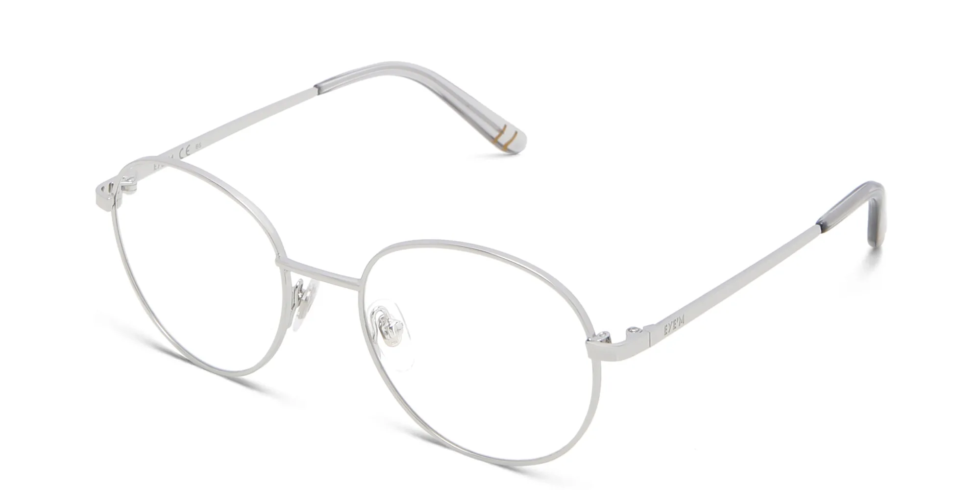 Shop EYE'M Kids Round Eyeglasses in Silver online.