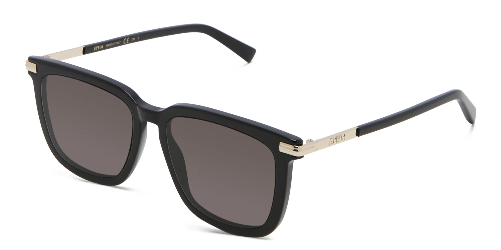 Shop EYE'M Square Sunglasses in Black online.