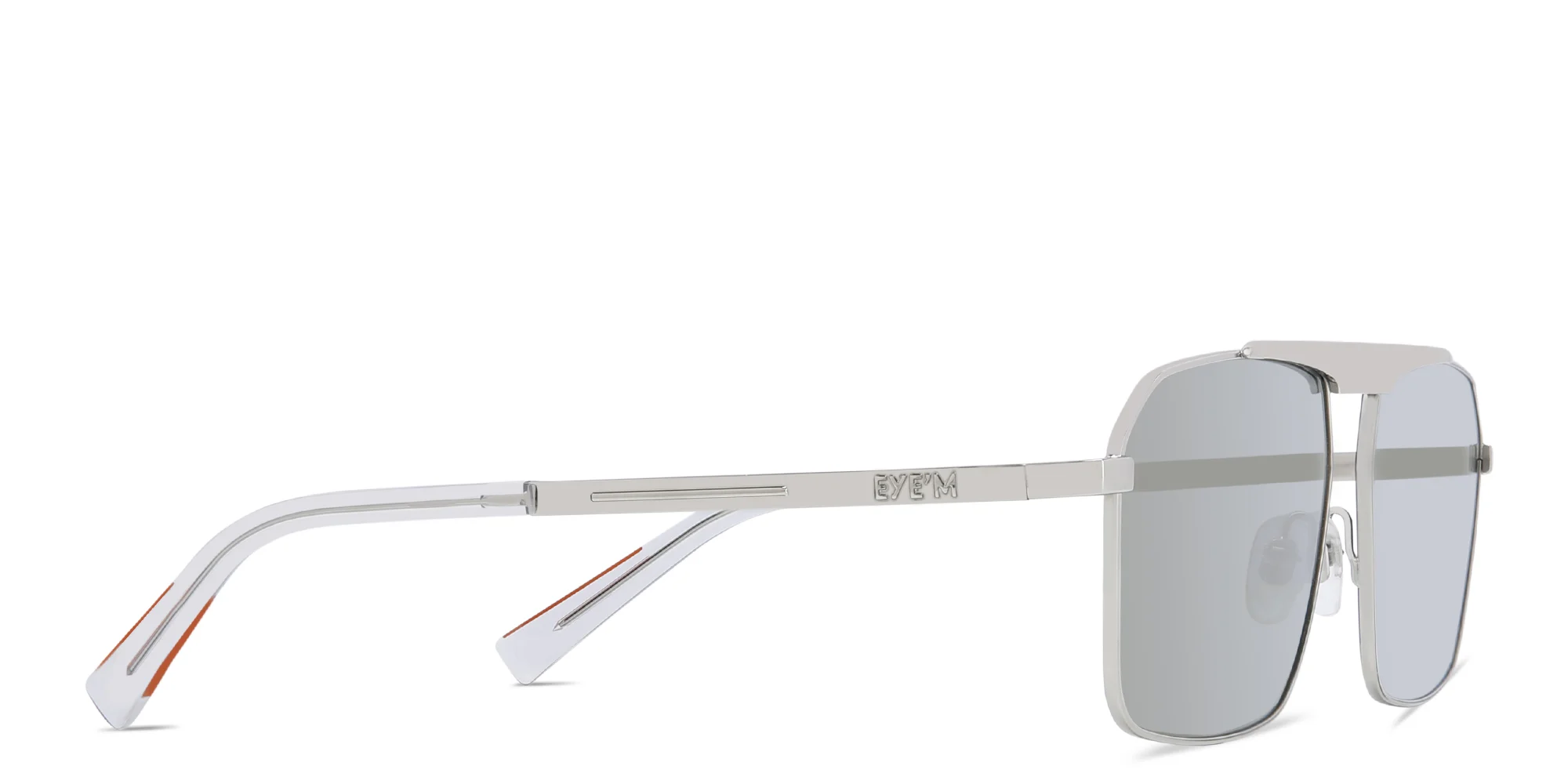 Shop EYE'M Rectangle Sunglasses in Silver online.