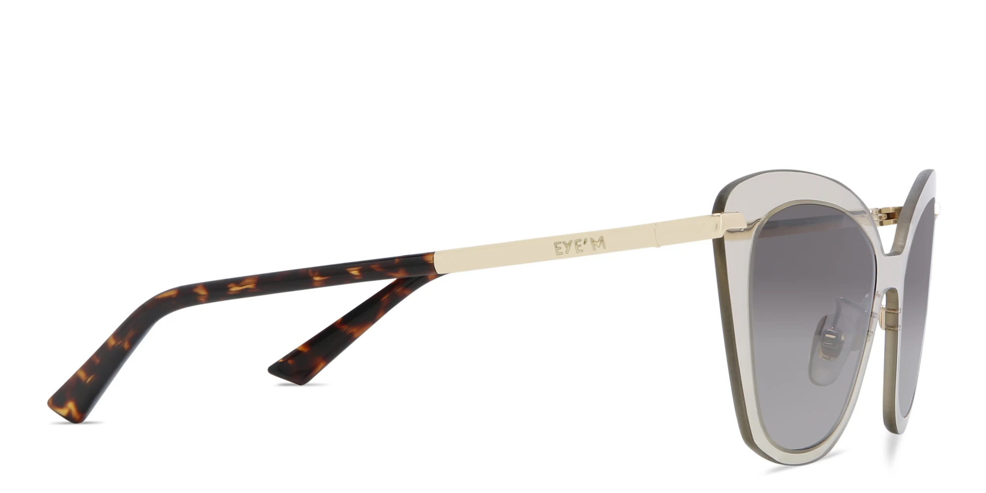 Shop EYE'M Cat Eye Sunglasses in Beige online.