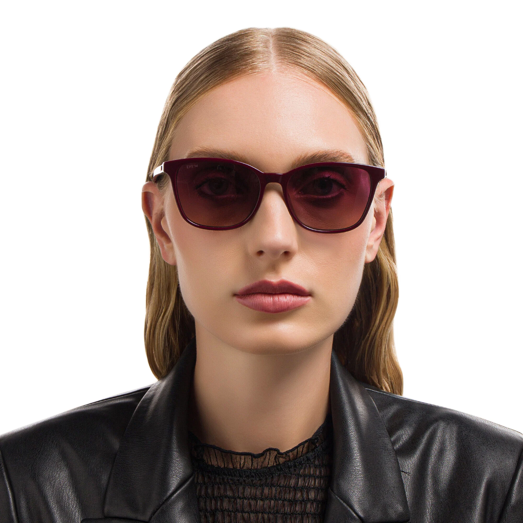 Shop EYE'M Square Sunglasses in Red online.