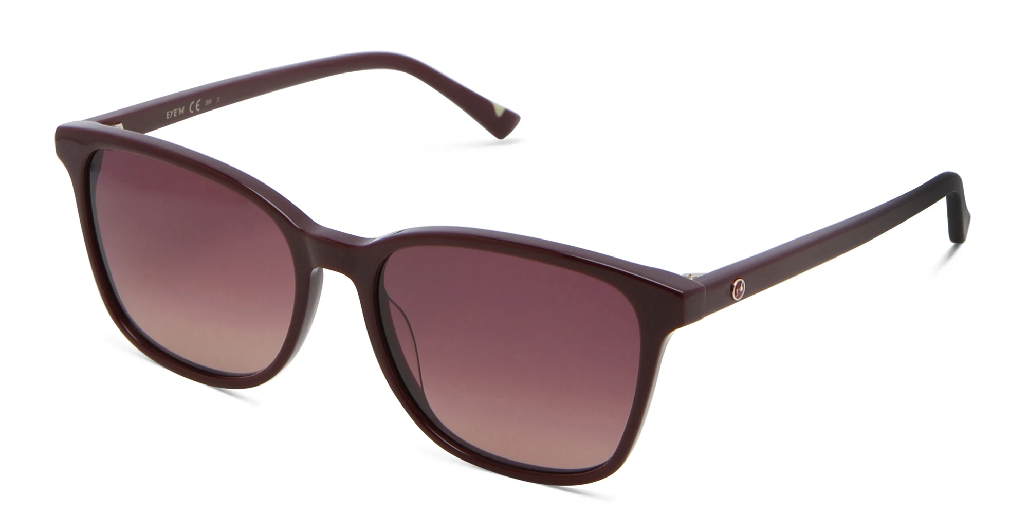 Shop EYE'M Square Sunglasses in Red online.
