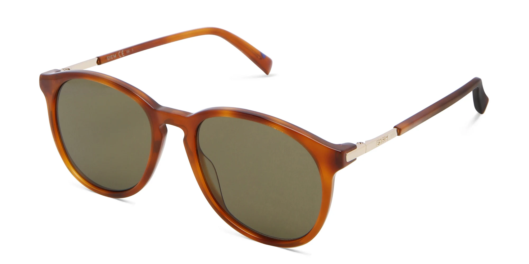 Shop EYE'M Aviator Sunglasses in Havana online.
