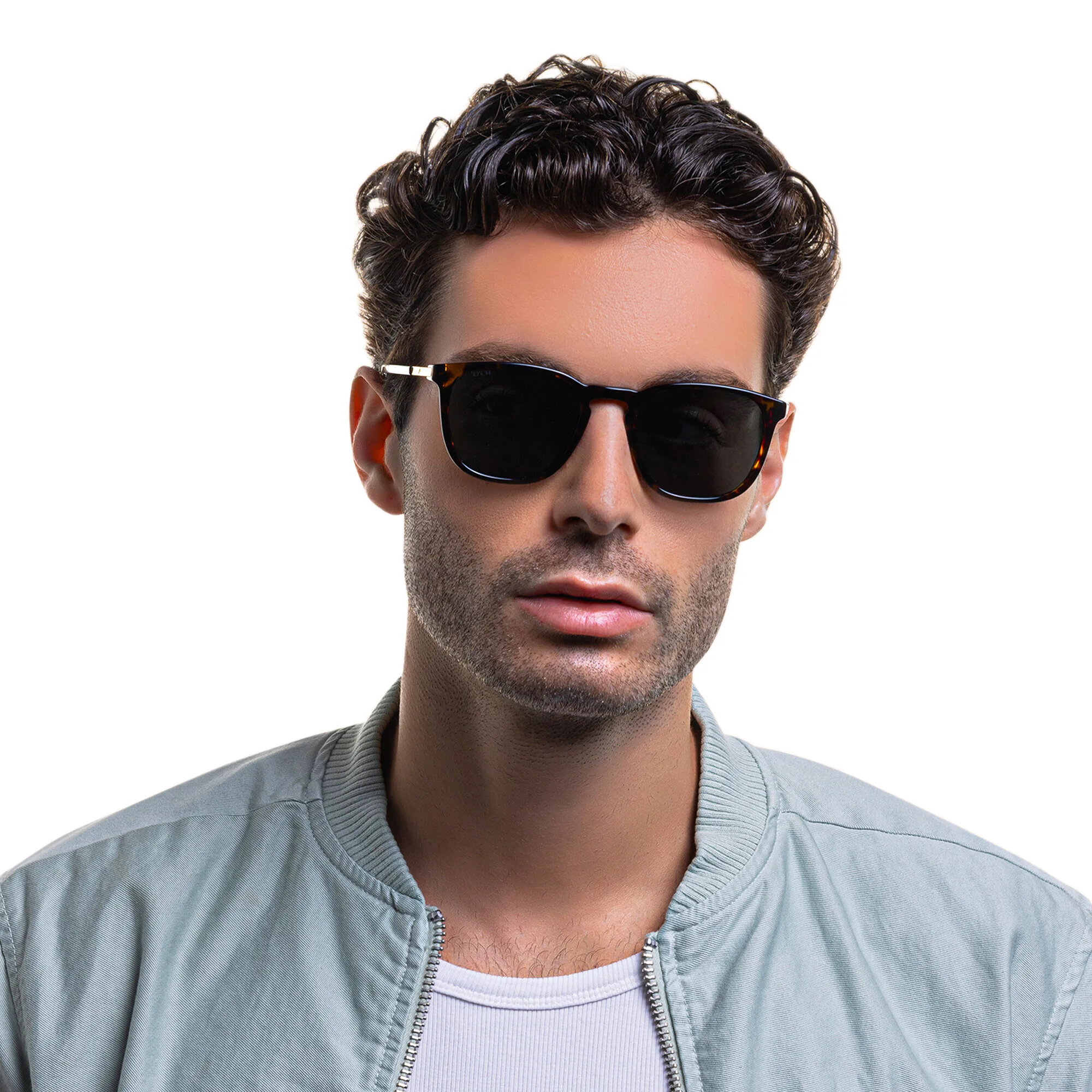 Shop EYE'M Square Sunglasses in Havana online.