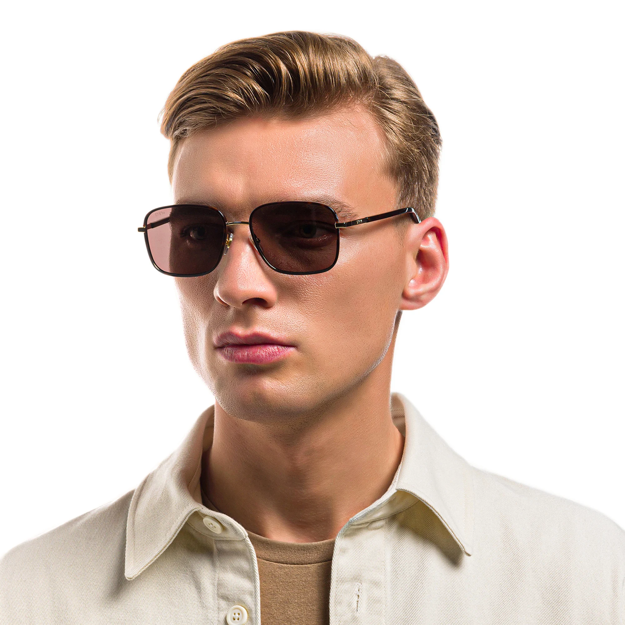 Shop EYE'M Square Sunglasses in Havana online.