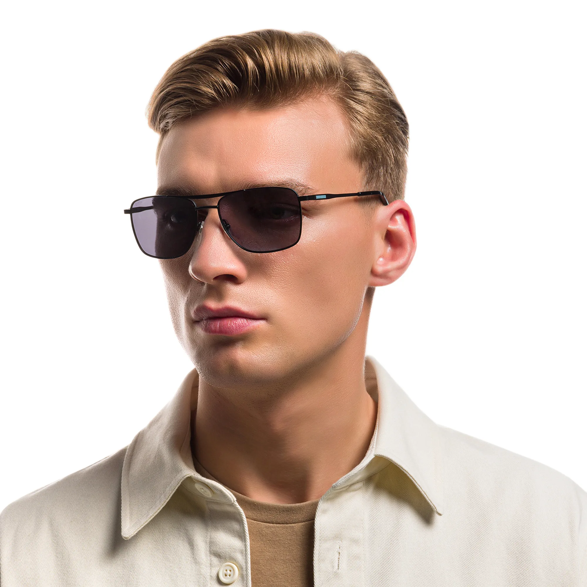 Shop EYE'M Rectangle Sunglasses in Black online.