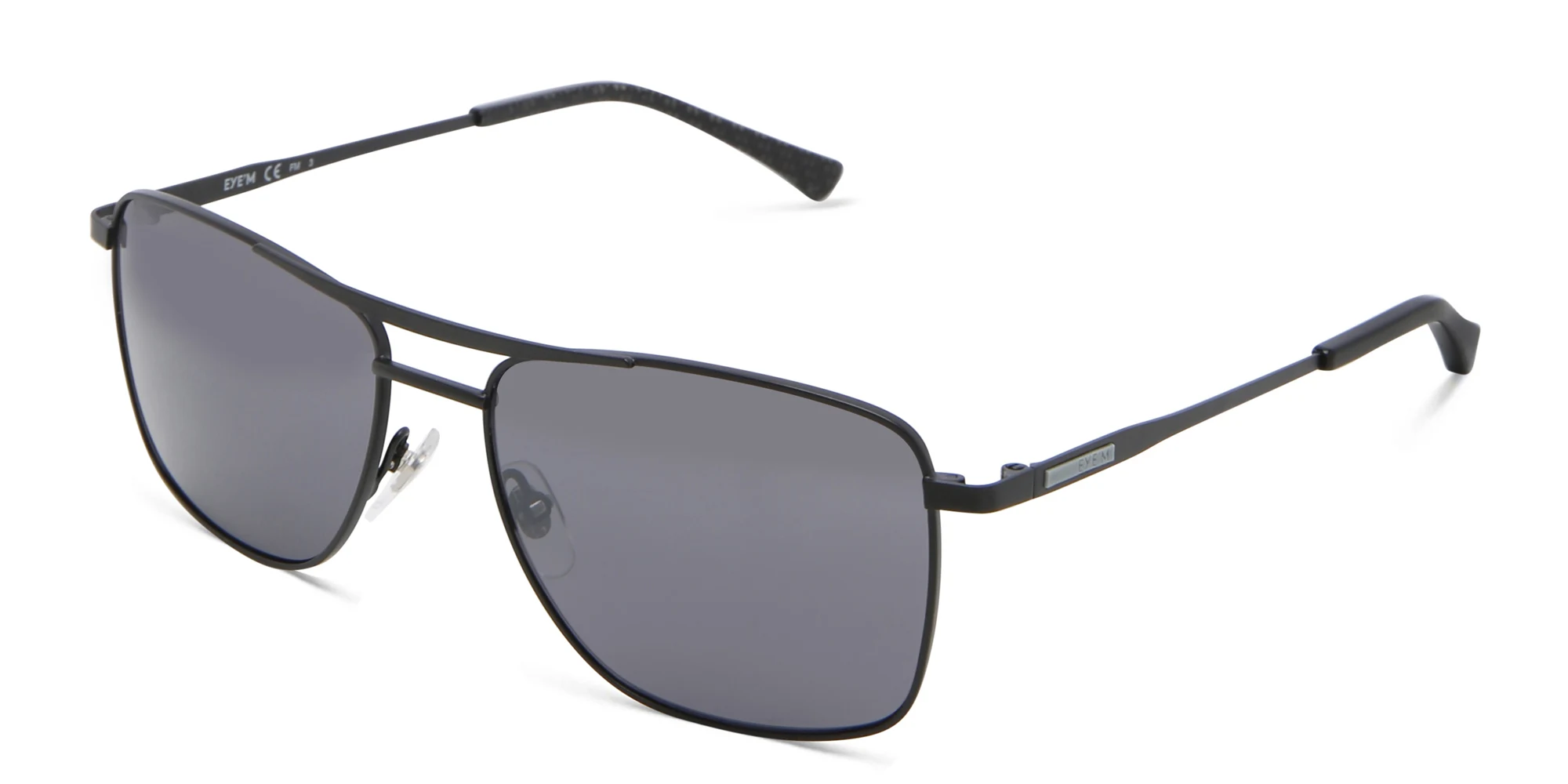 Shop EYE'M Rectangle Sunglasses in Black online.