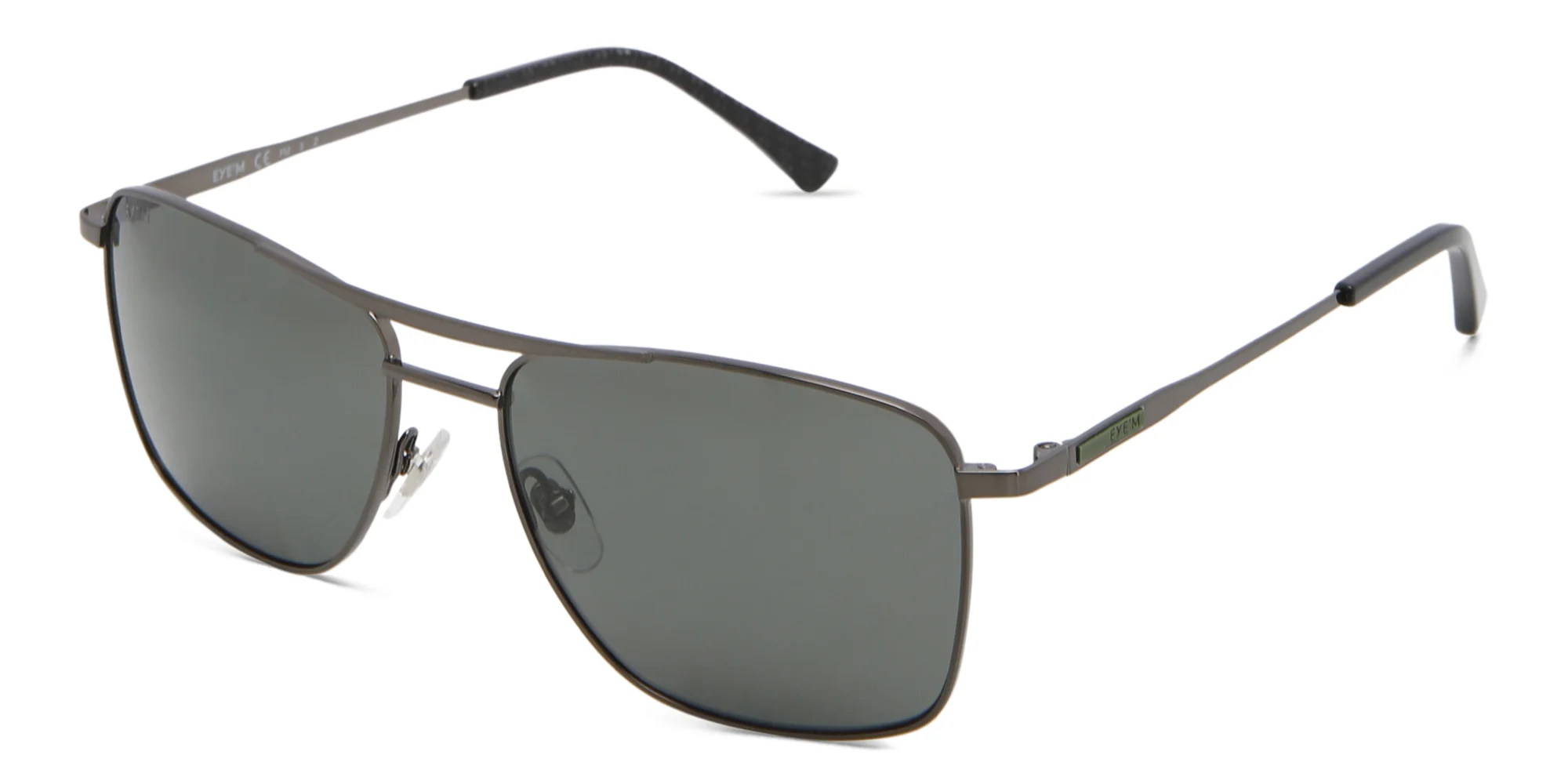 Shop EYE'M Rectangle Sunglasses in Gunmetal online.