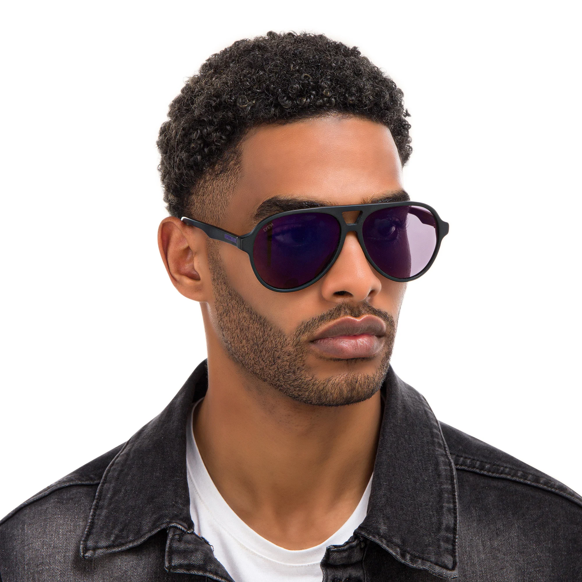 Shop EYE'M Square Sunglasses in Blue online.