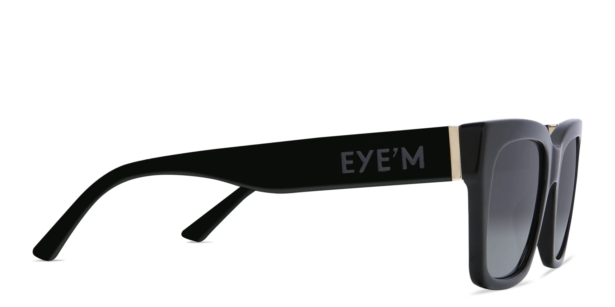 تسوق نظارة شمسية مربعة EYE'M بلون Black أونلاين.