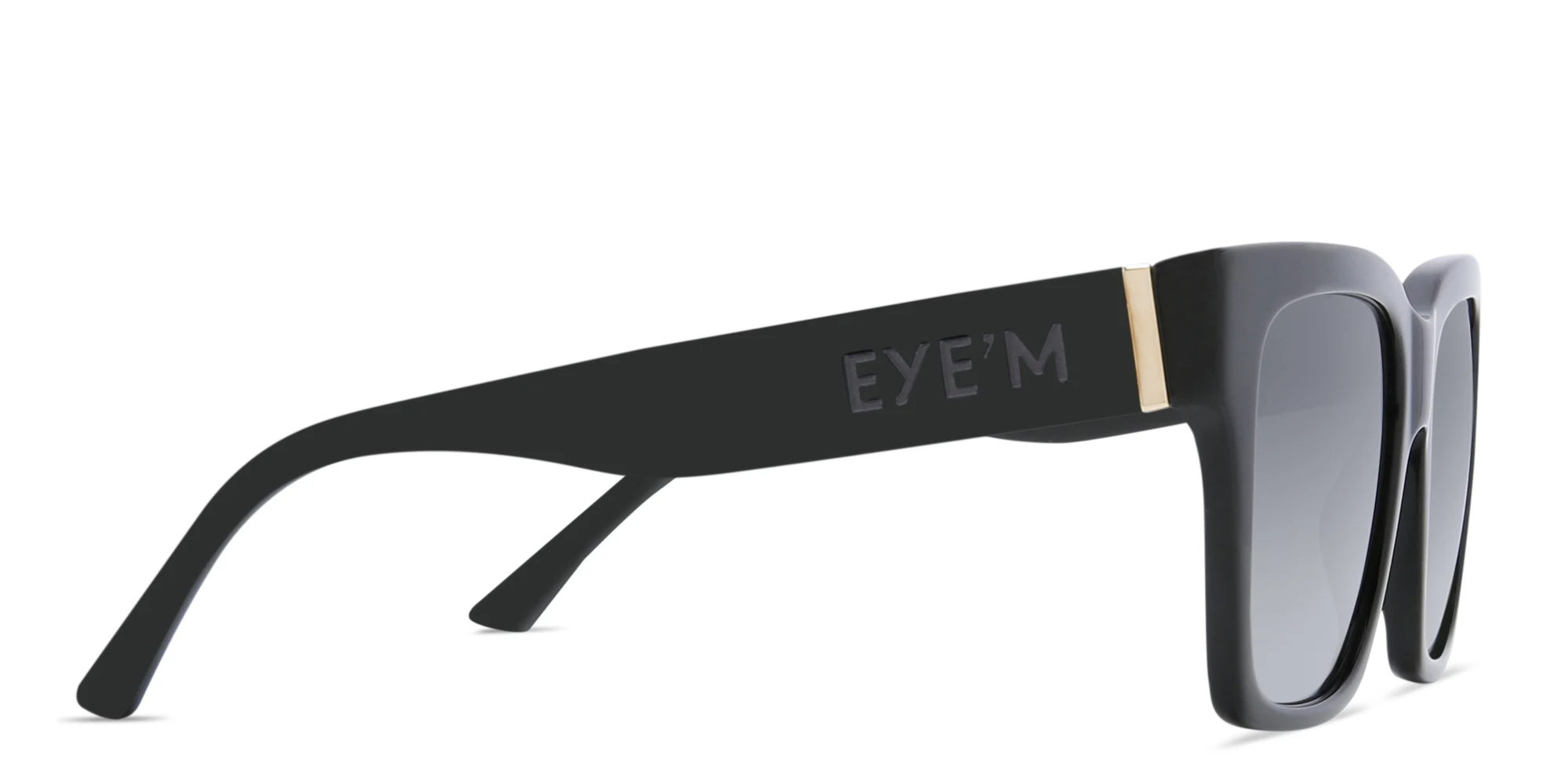 Shop EYE'M Square Sunglasses in Black online.