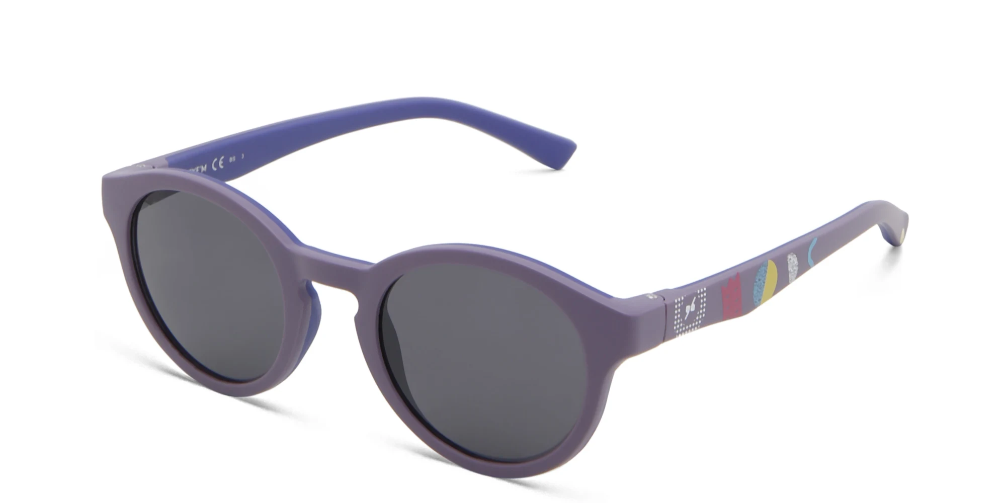 Shop EYE'M Kids Round Sunglasses in Purple online.