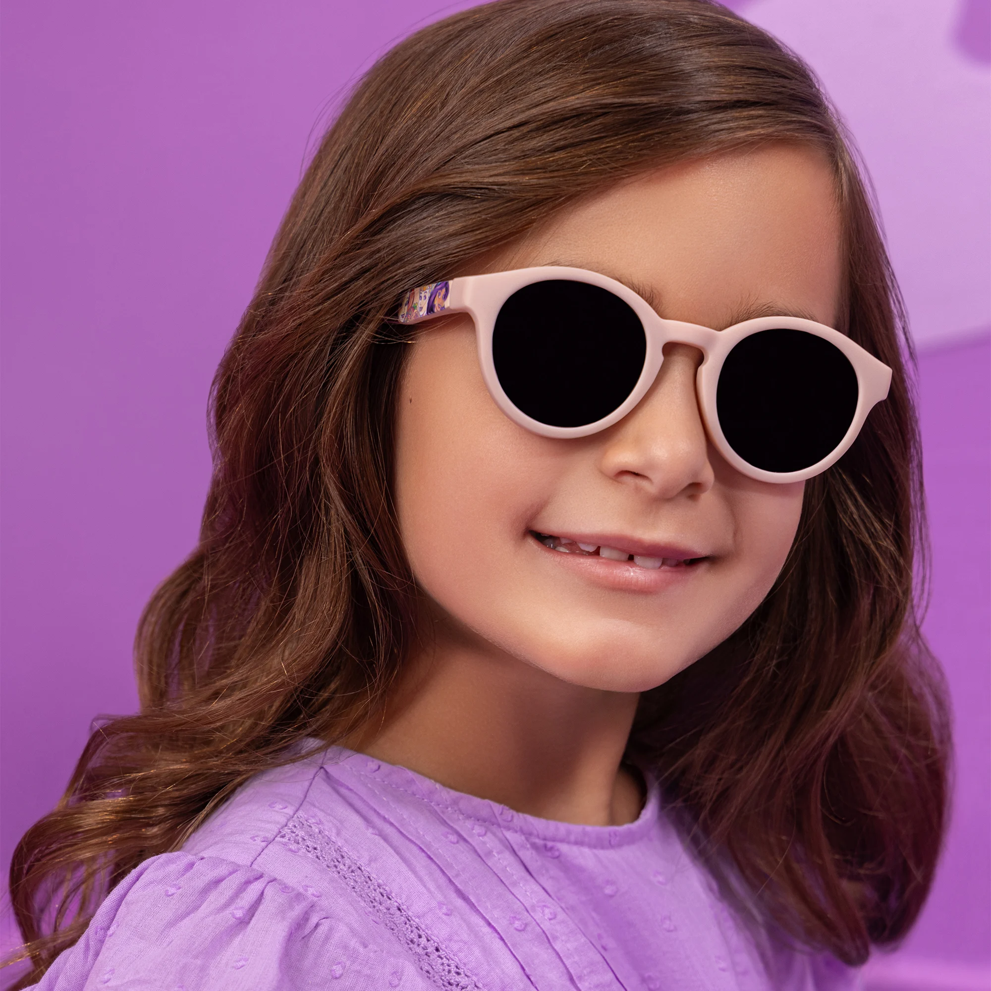 Shop EYE'M Disney Princesses Kids Round Sunglasses in Nude online.