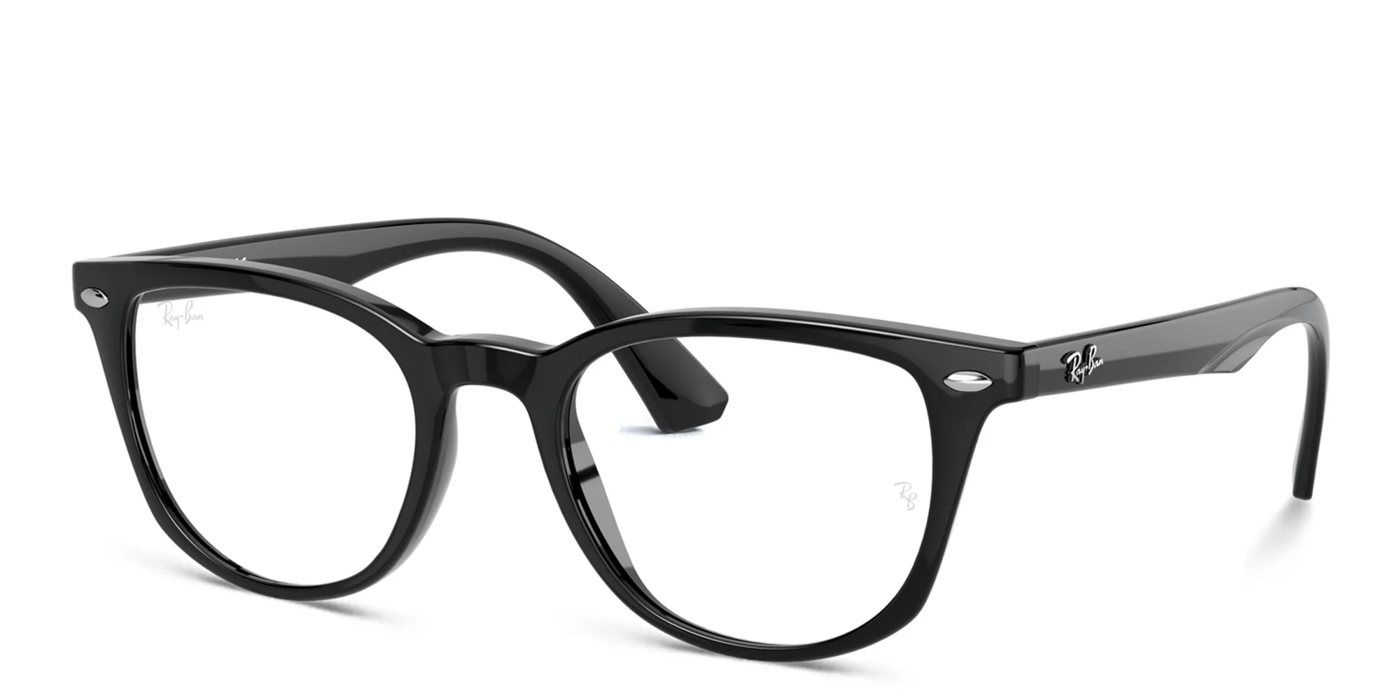 Shop Ray-Ban Junior Kids Square Eyeglasses in Black online.