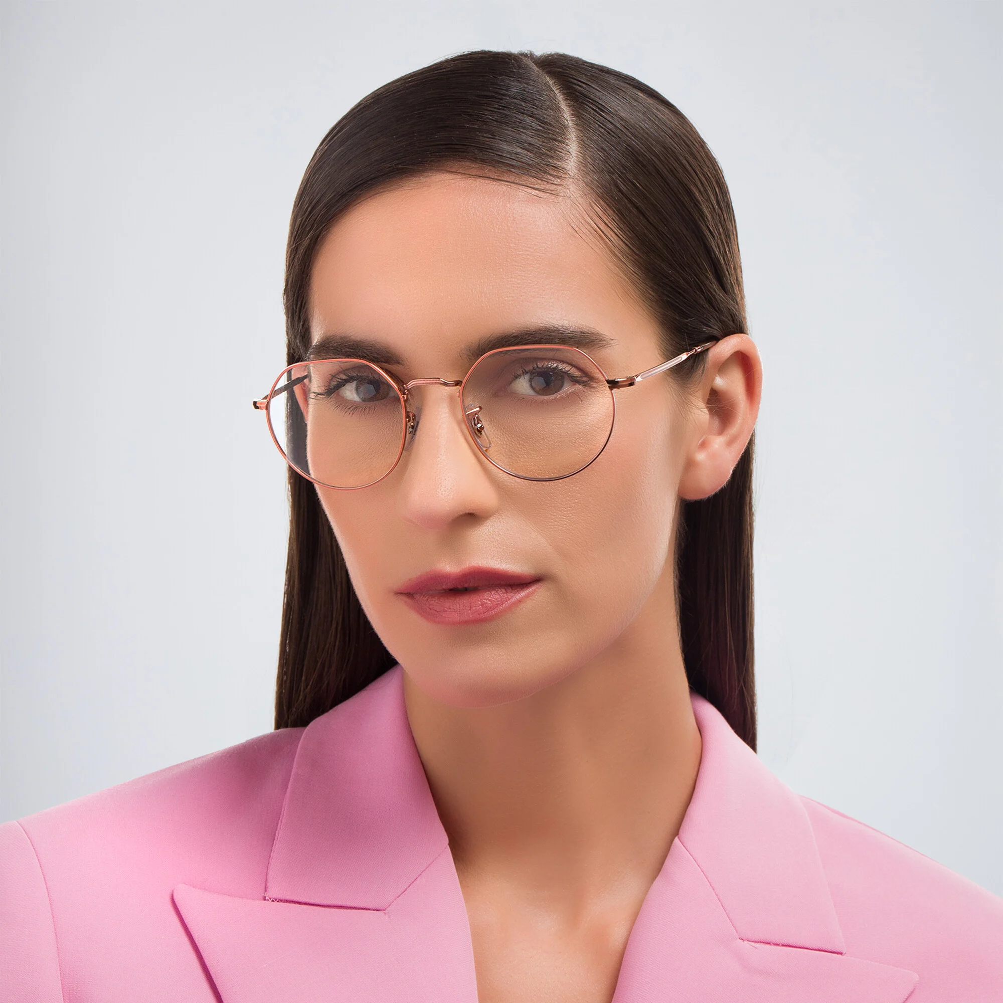 Shop Ray-Ban Jack Unisex Irregular Eyeglasses in Copper online.