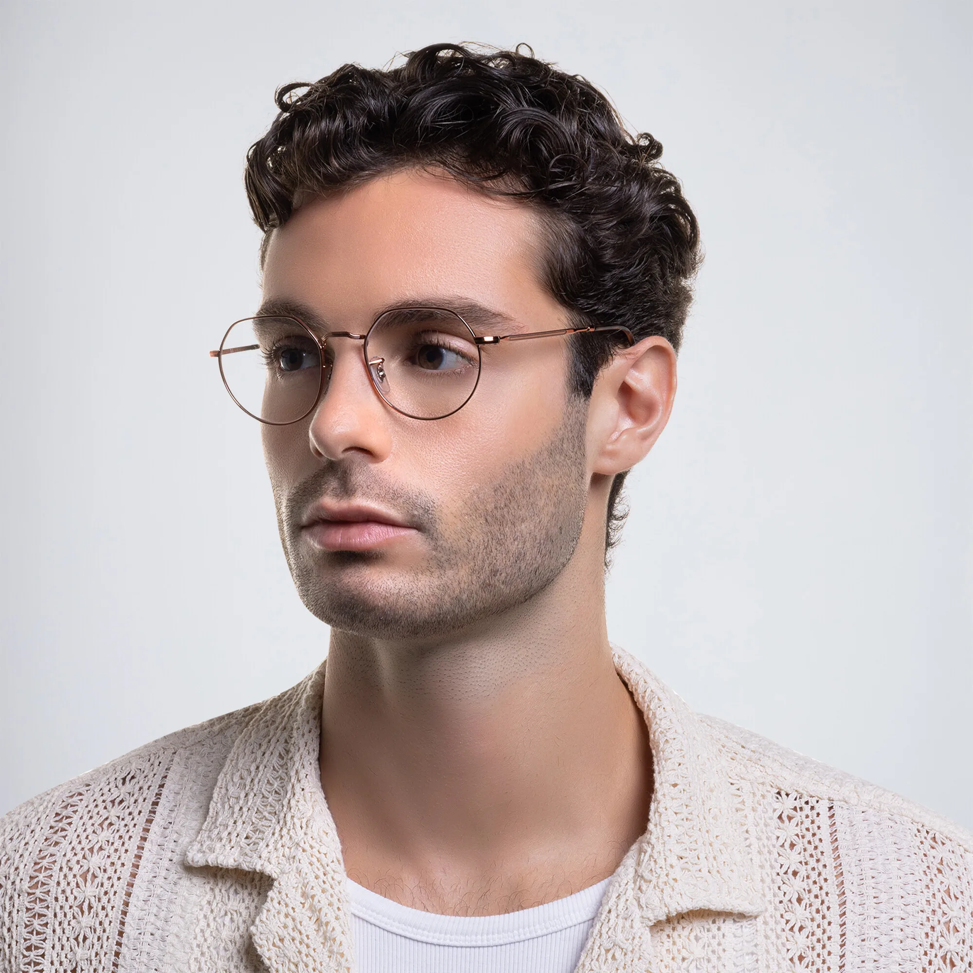 Shop Ray-Ban Jack Unisex Irregular Eyeglasses in Copper online.