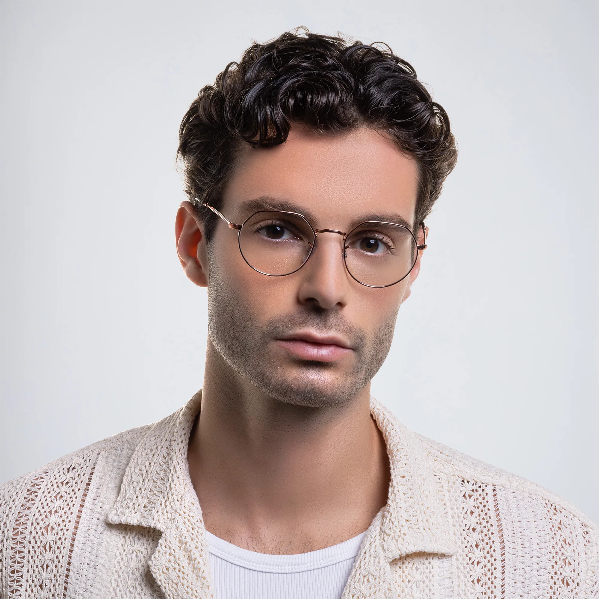 Shop Ray-Ban Jack Unisex Irregular Eyeglasses in Copper online.