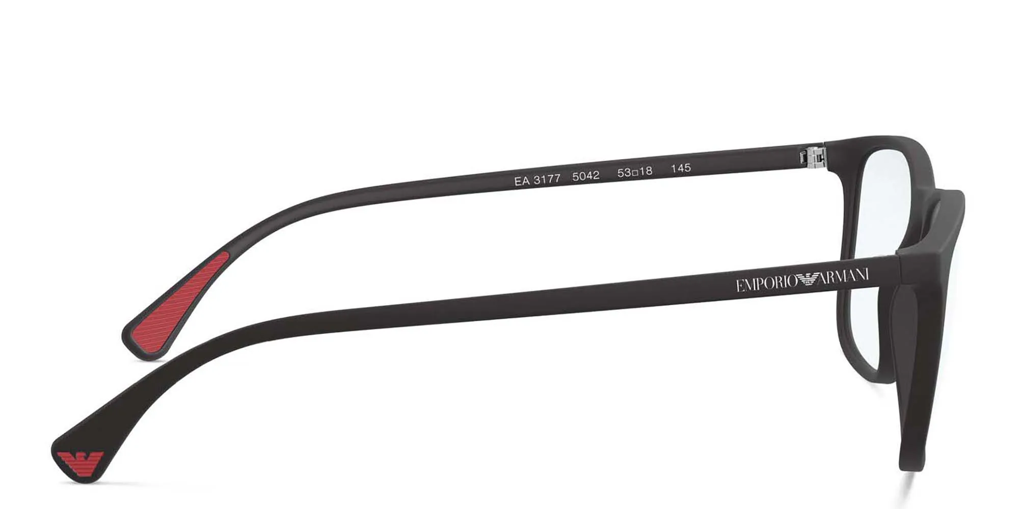 تسوق نظارة طبية بإطار مستطيل للجنسين امبوريو أرماني بلون Matte Black أونلاين.