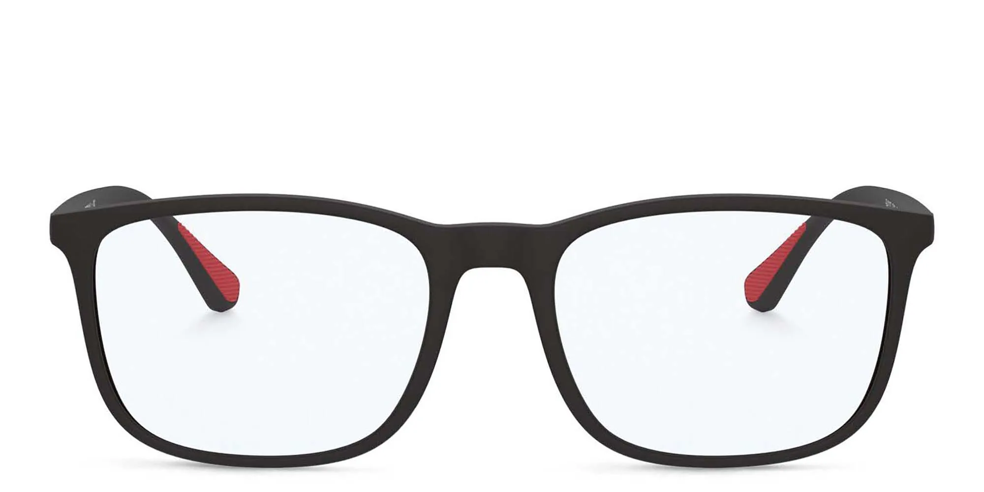 Shop Emporio Armani Unisex Rectangle Eyeglasses in Matte Black online.