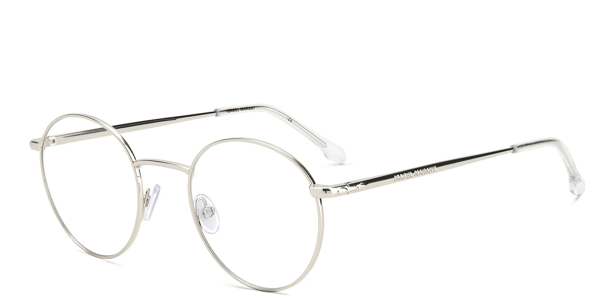 Shop ISABEL MARANT Round Eyeglasses in Palladium online.