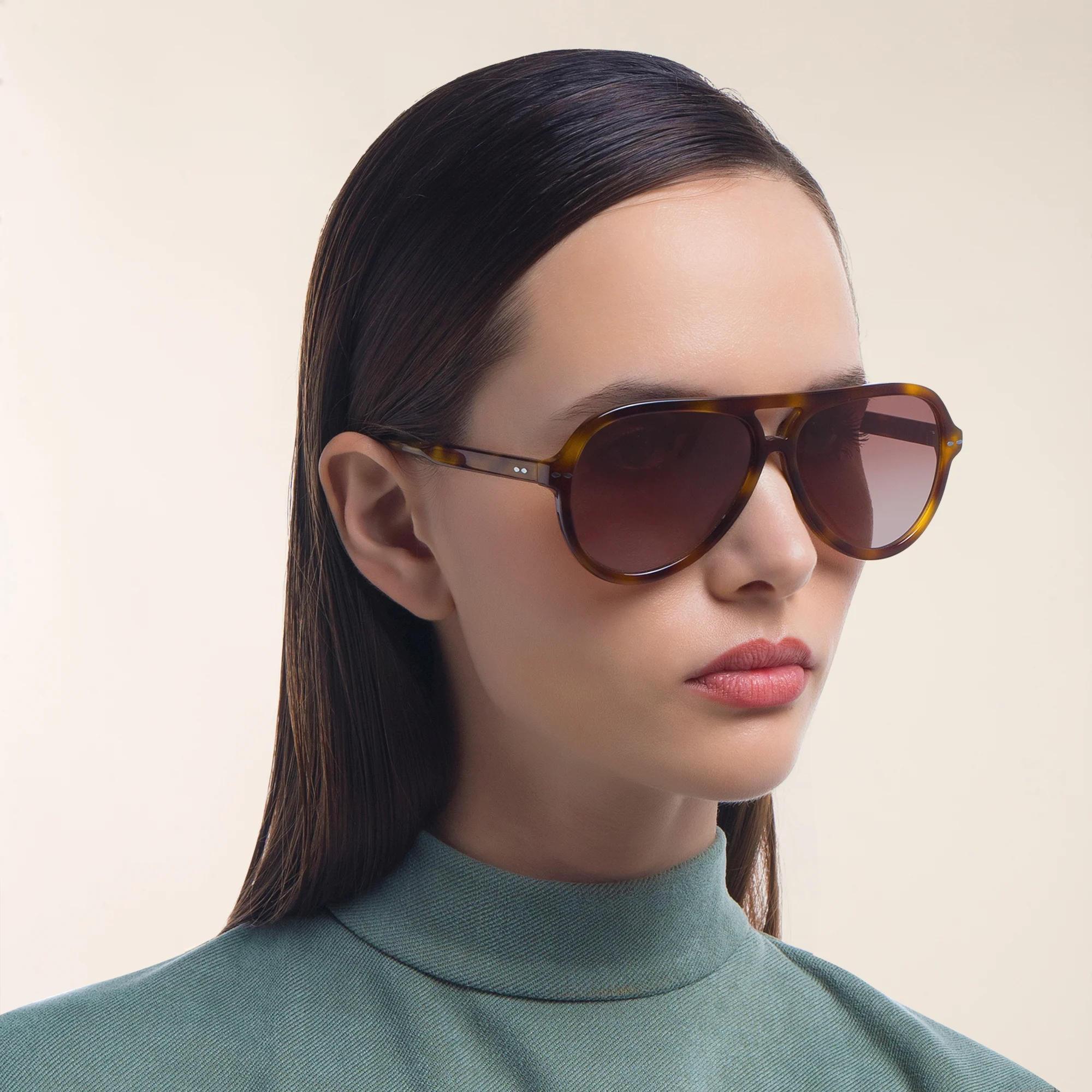 Shop ISABEL MARANT Pilot Sunglasses in Havana online.