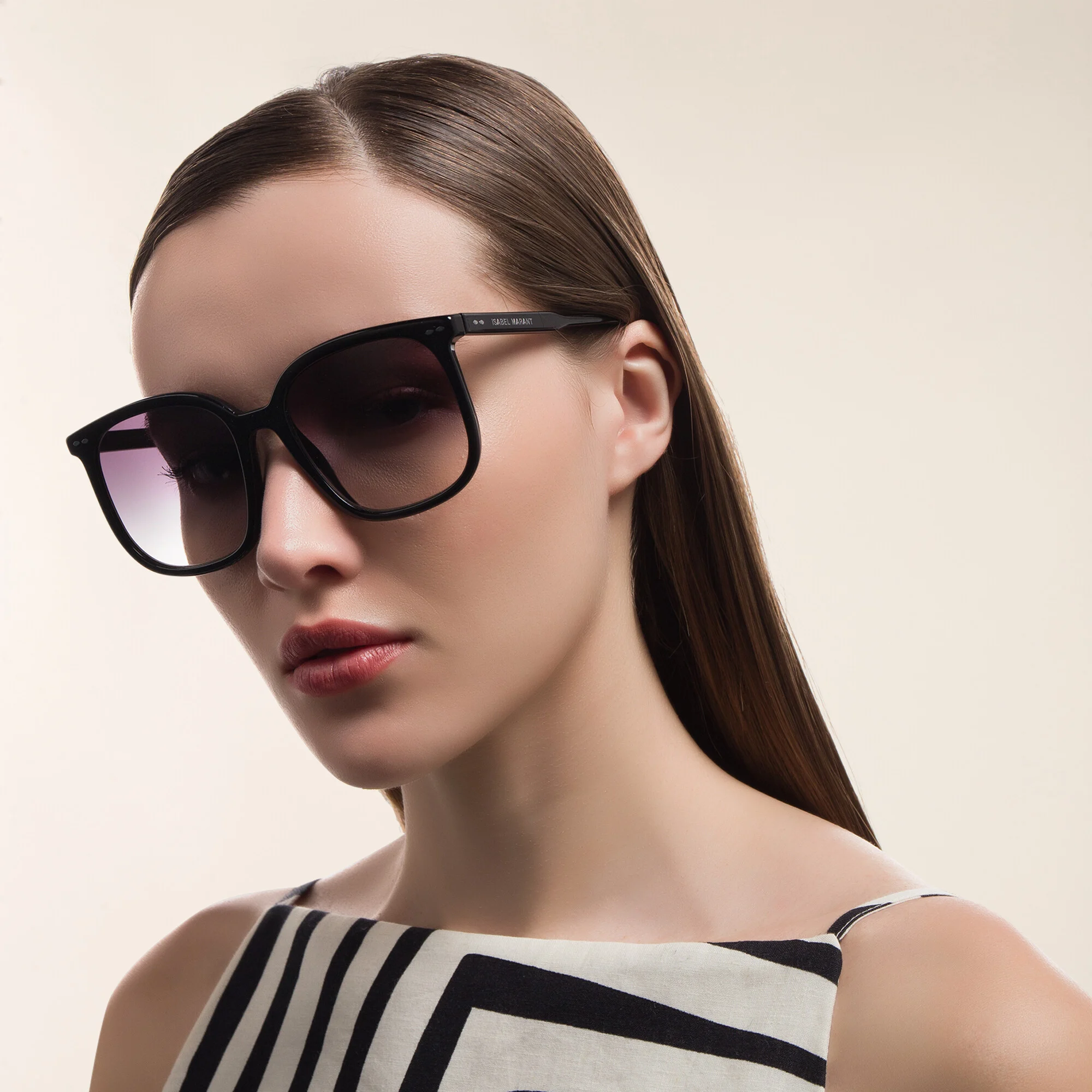 Shop ISABEL MARANT Square Sunglasses in Black online.