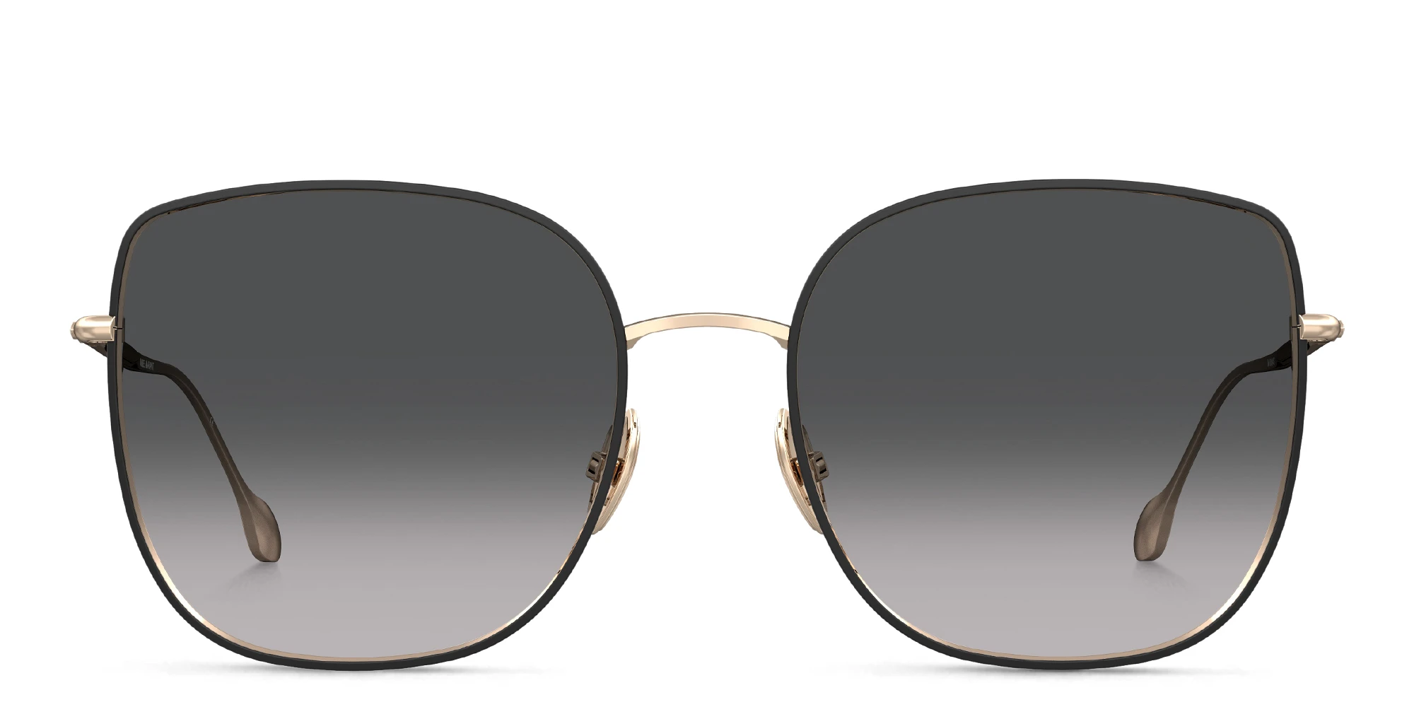 Shop ISABEL MARANT Oversized Square Sunglasses in Black Gold online.