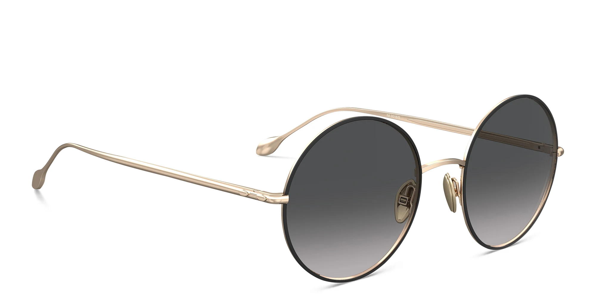 Shop ISABEL MARANT Oversized Round Sunglasses in Black Gold online.