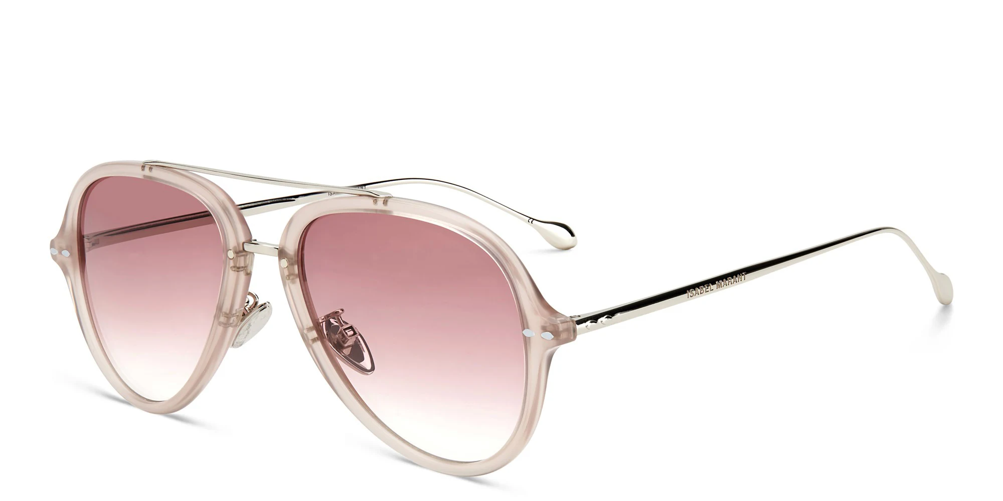 Shop ISABEL MARANT Pilot Sunglasses in Nude Palladium online.