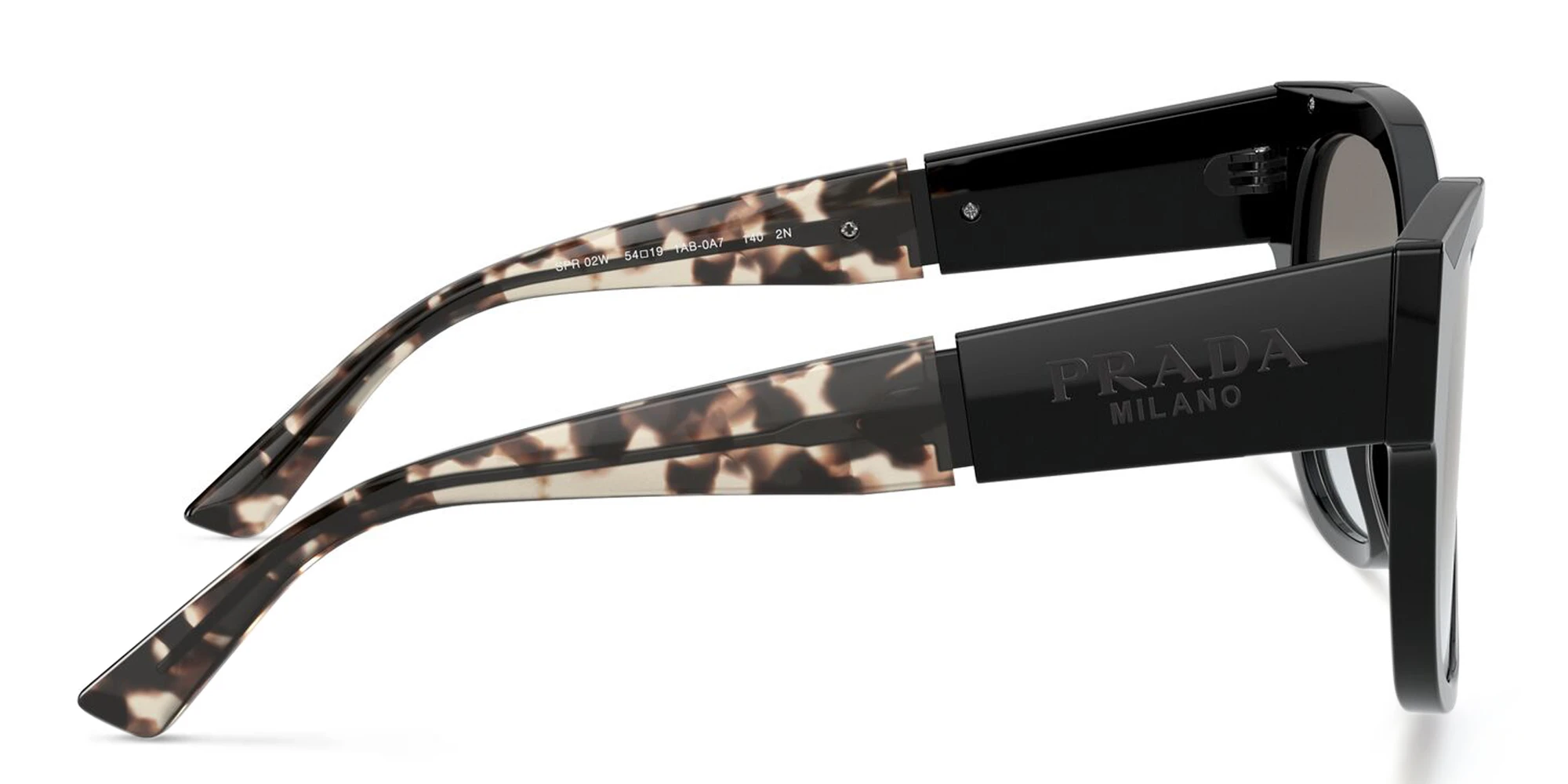 Shop PRADA Square Sunglasses in Black online.