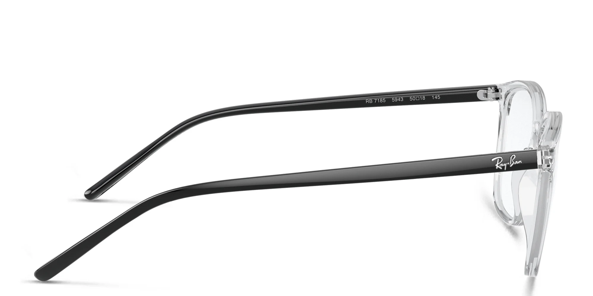 Shop Ray-Ban Logo-Embossed Unisex Square Eyeglasses in Clear online.
