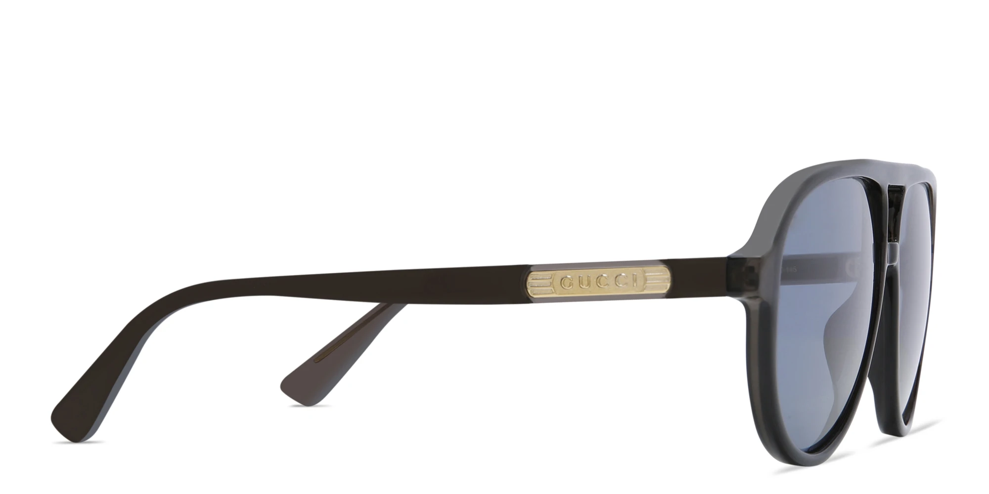 Shop GUCCI Aviator Sunglasses in Grey online.