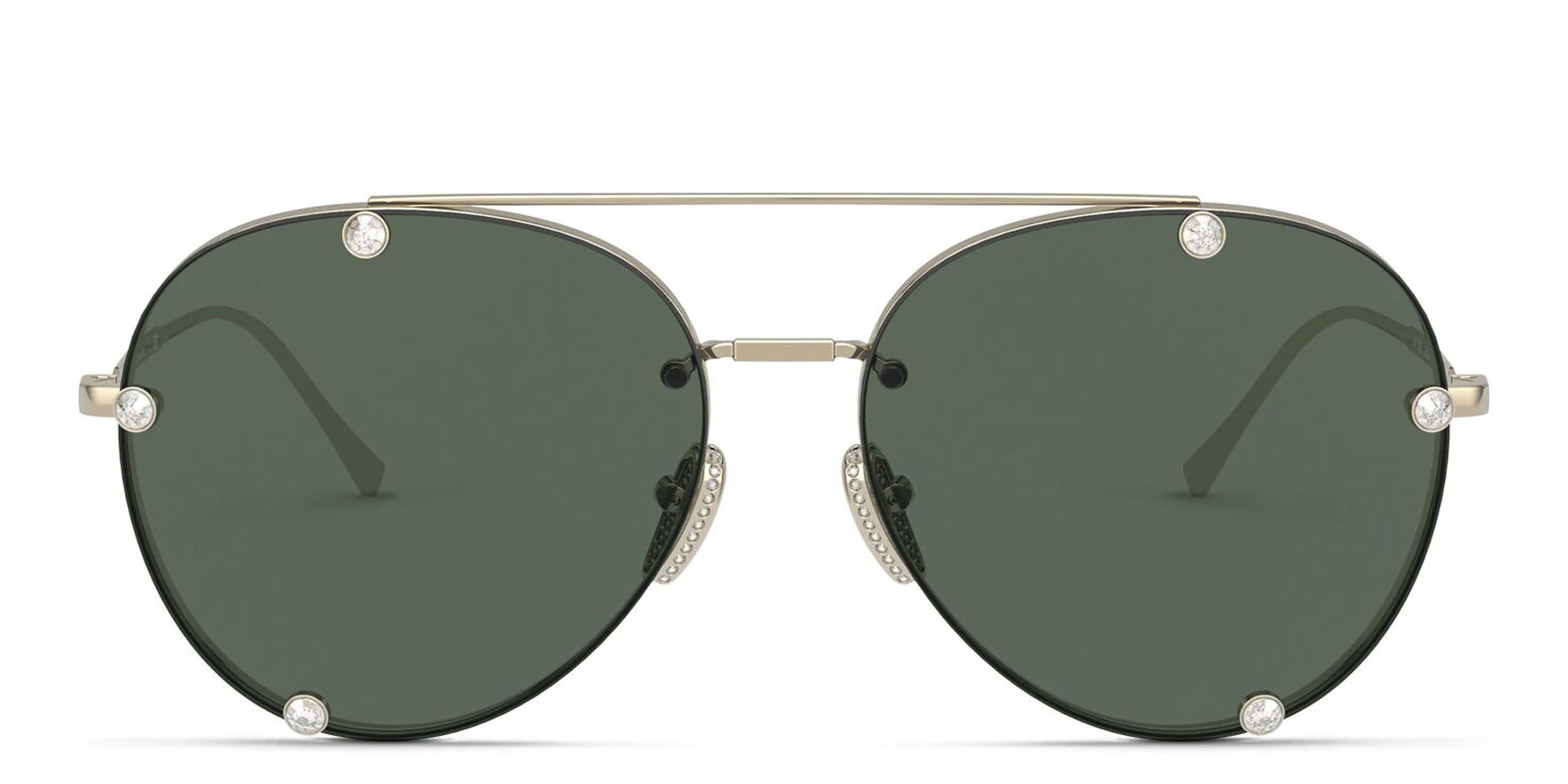 Shop VALENTINO Aviator Sunglasses in Silver online.